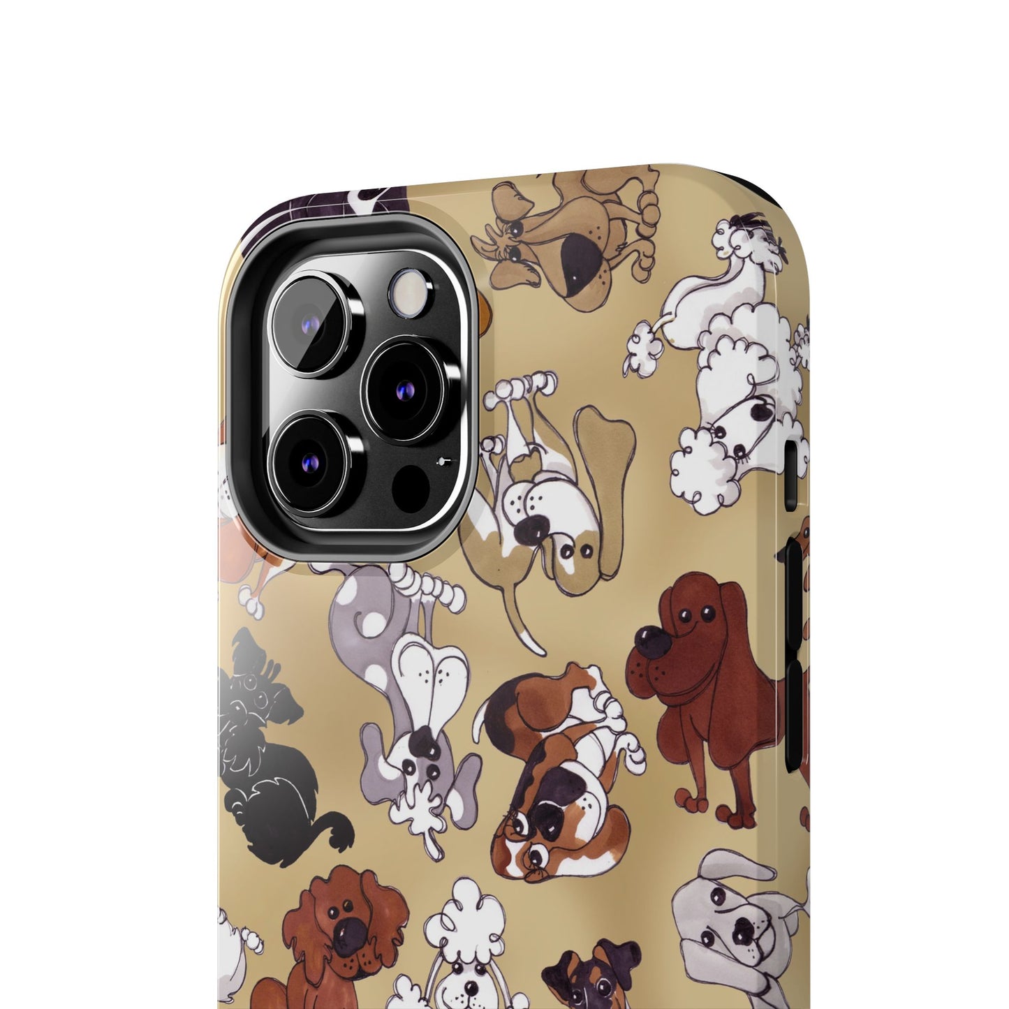 Tossed Doggies Tan Phone Case