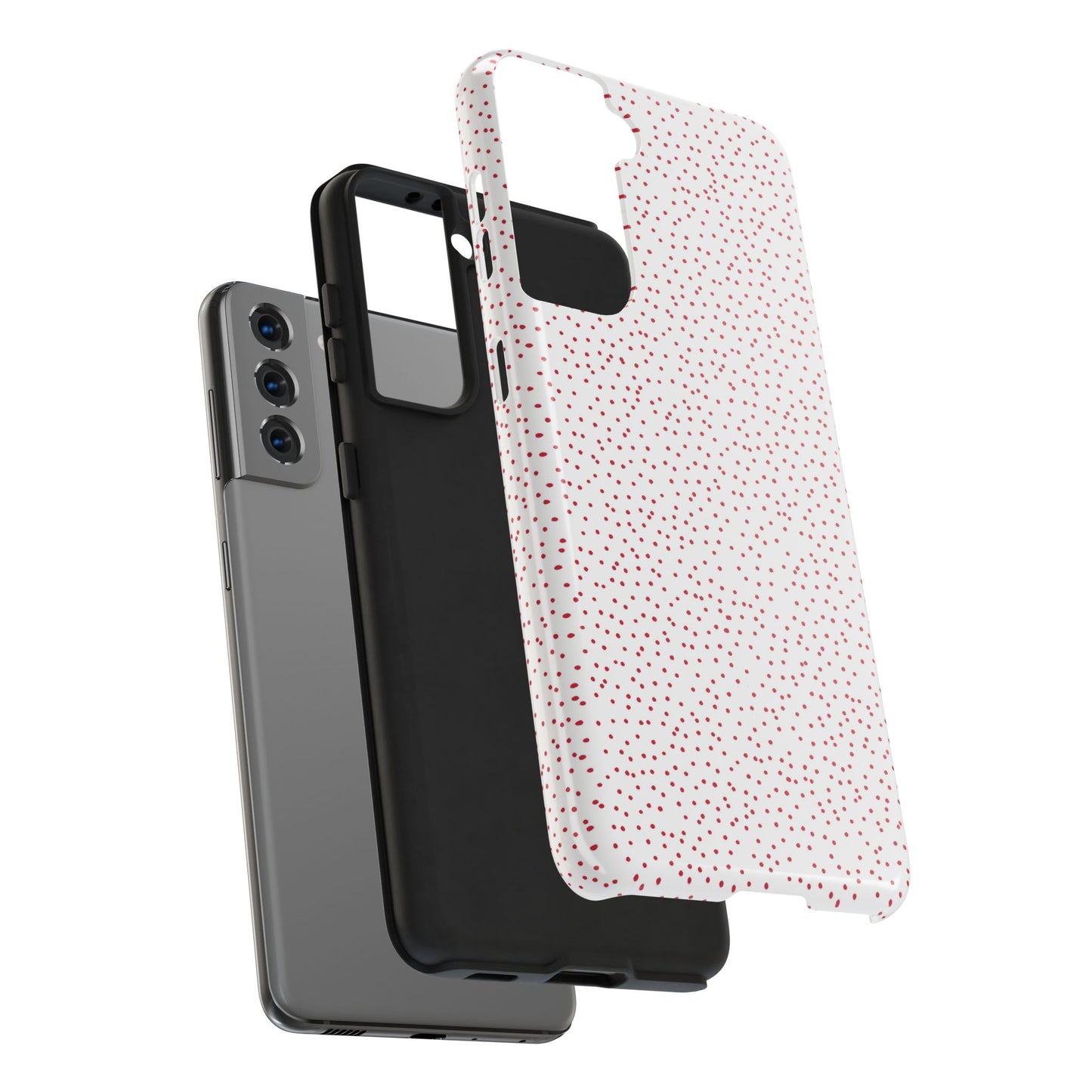 Dinky Dots White / Red Phone Case