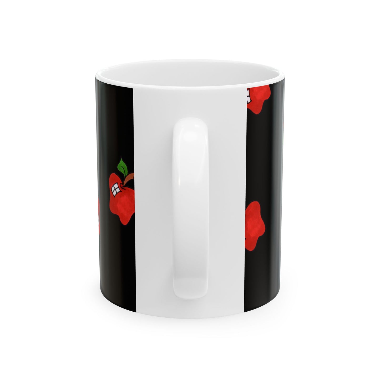 Flying Apples Black Cup