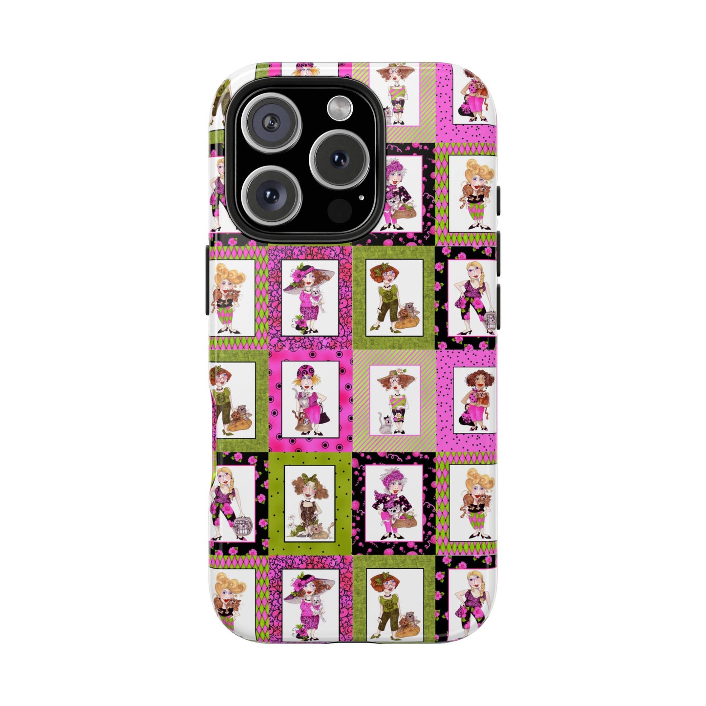 Cat Ladies Cerise Phone Case
