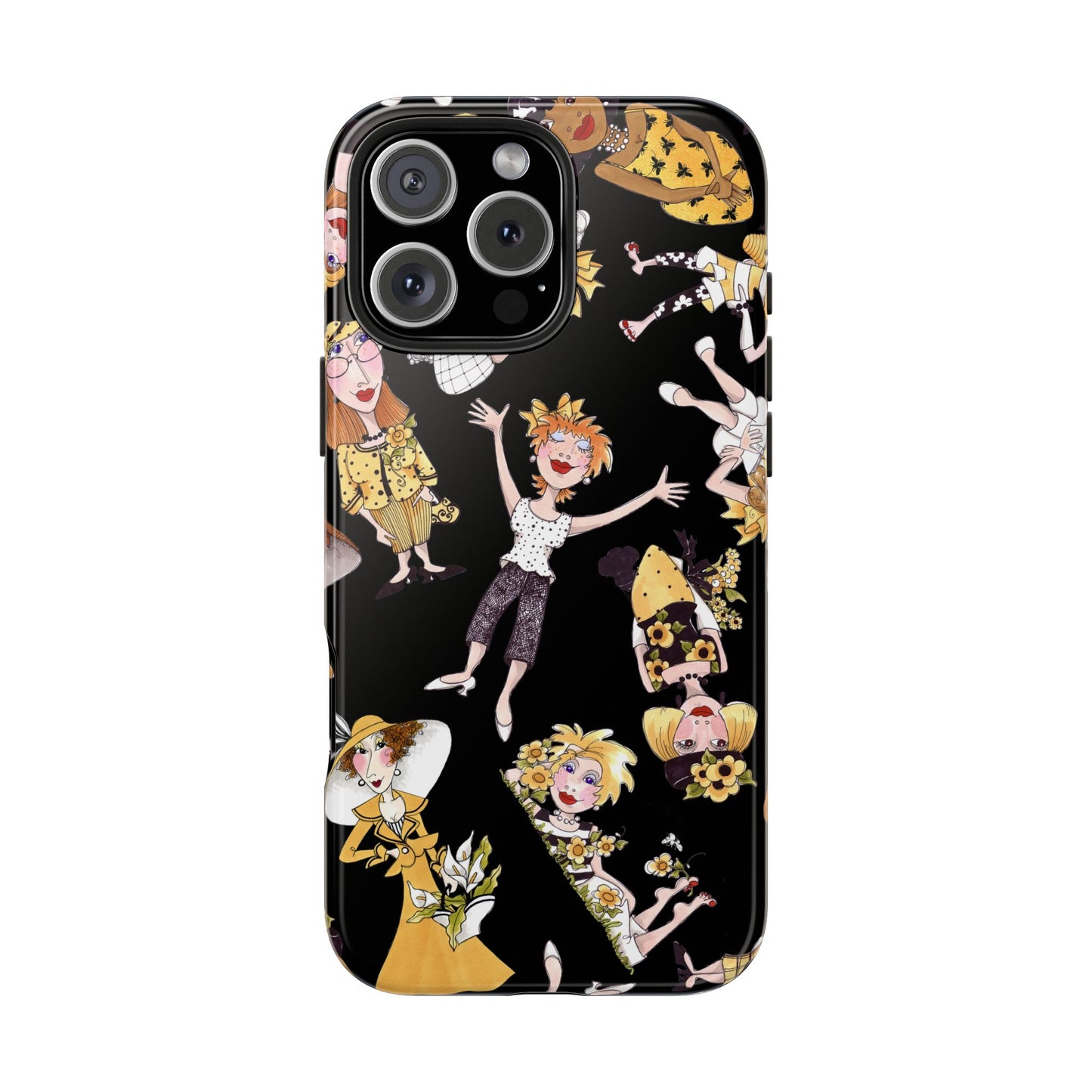 Bee Tossed Black Phone Case