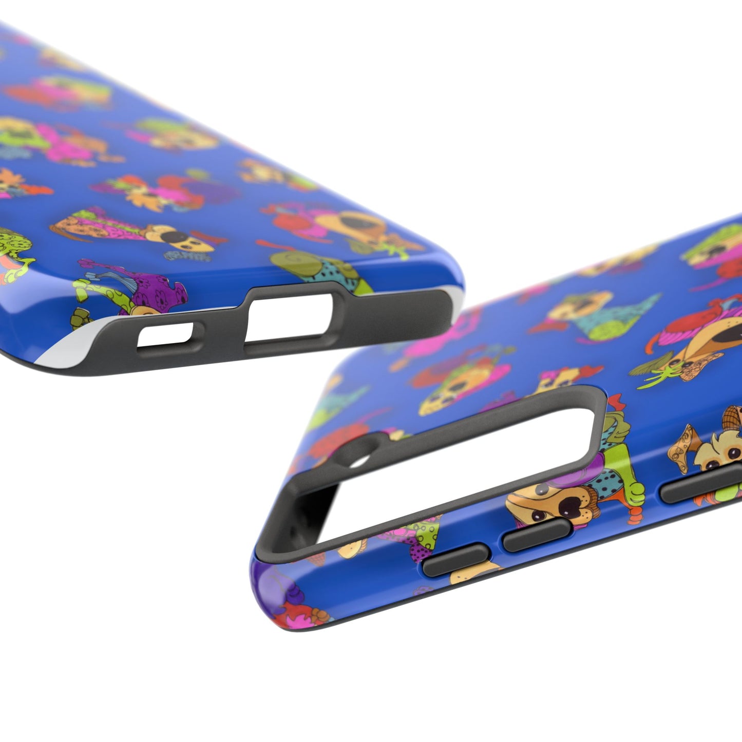 Tossed Happy Dogs Blue Phone Case