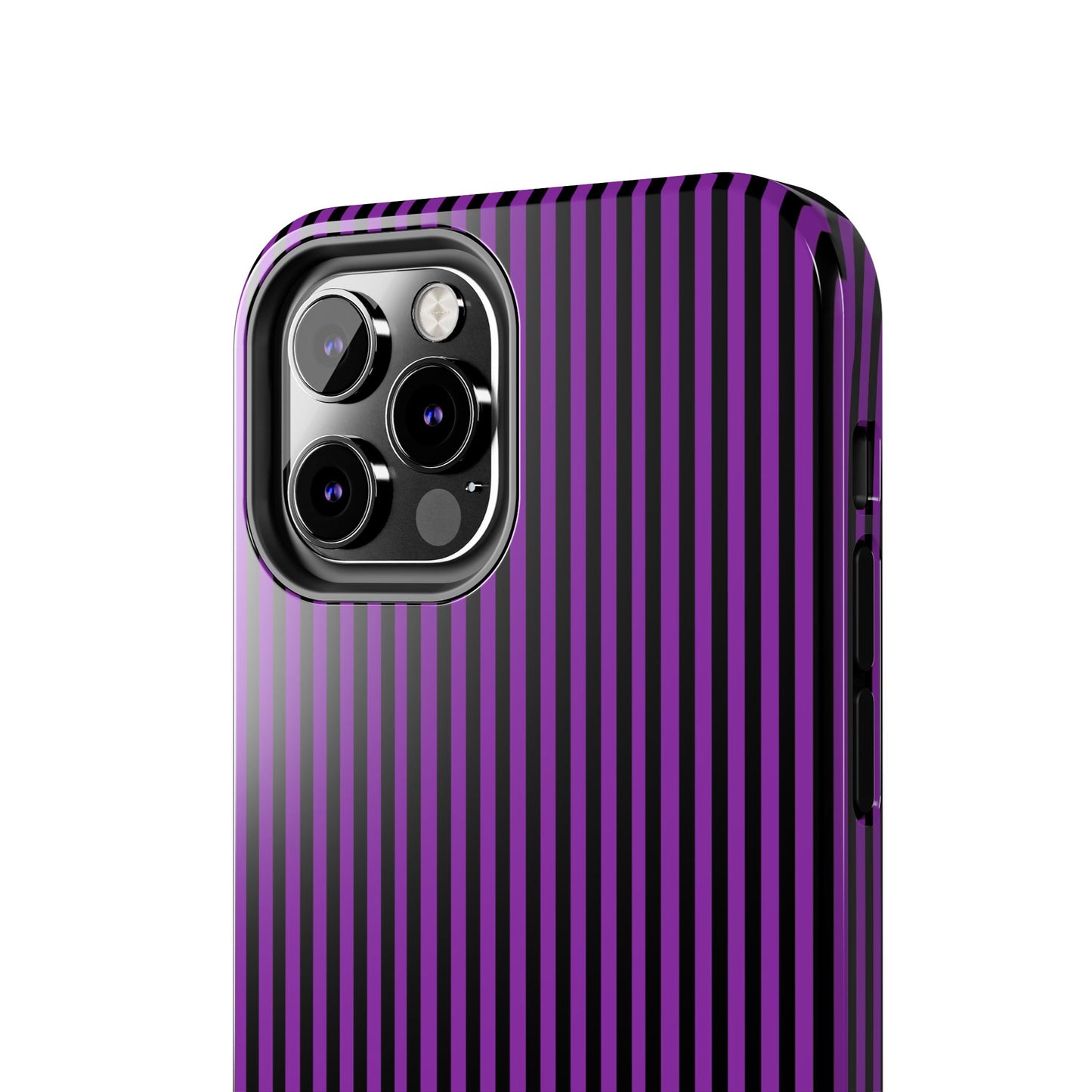 Stripe Purple / Black Phone Case