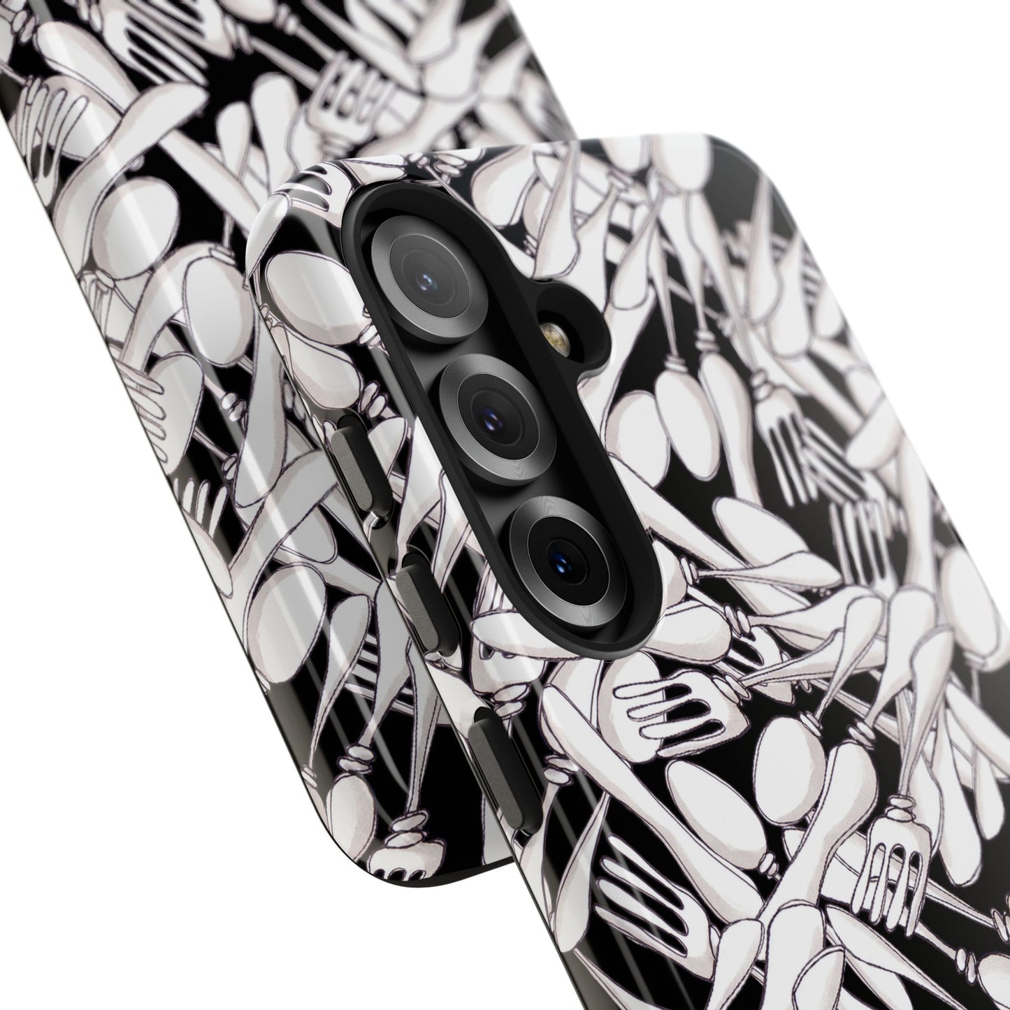 Silverware Wars Black Phone Case
