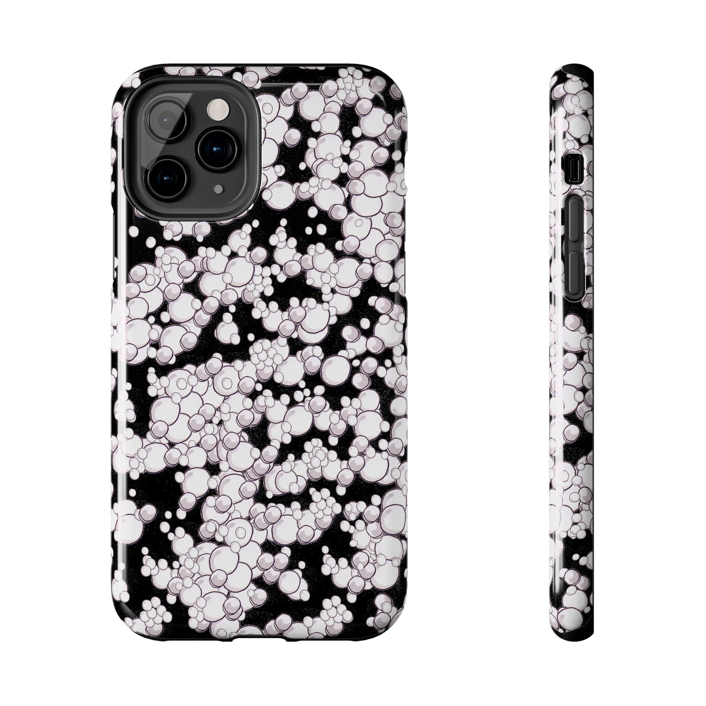 Bubble Dots Black Phone Case