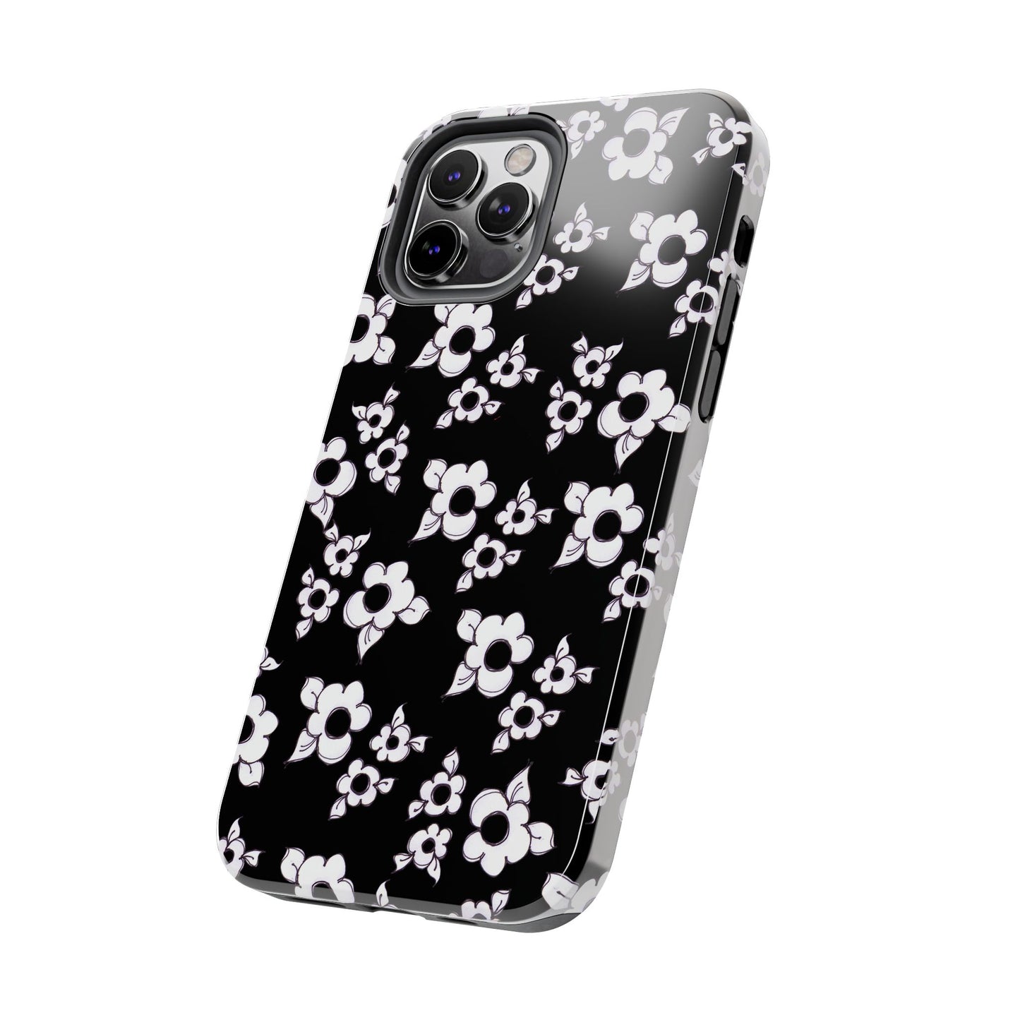 Daisy Cluster Black / White Phone Case