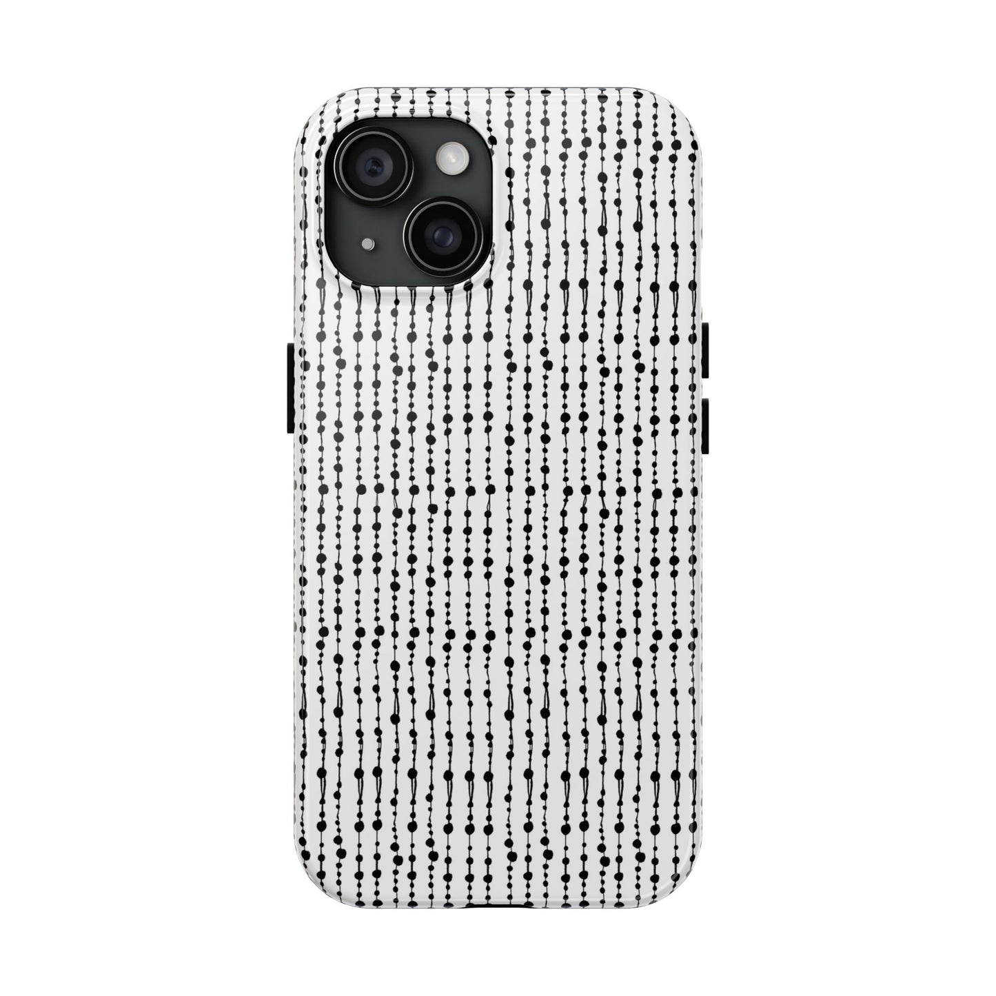Beaded Curtain White / Black Phone Case