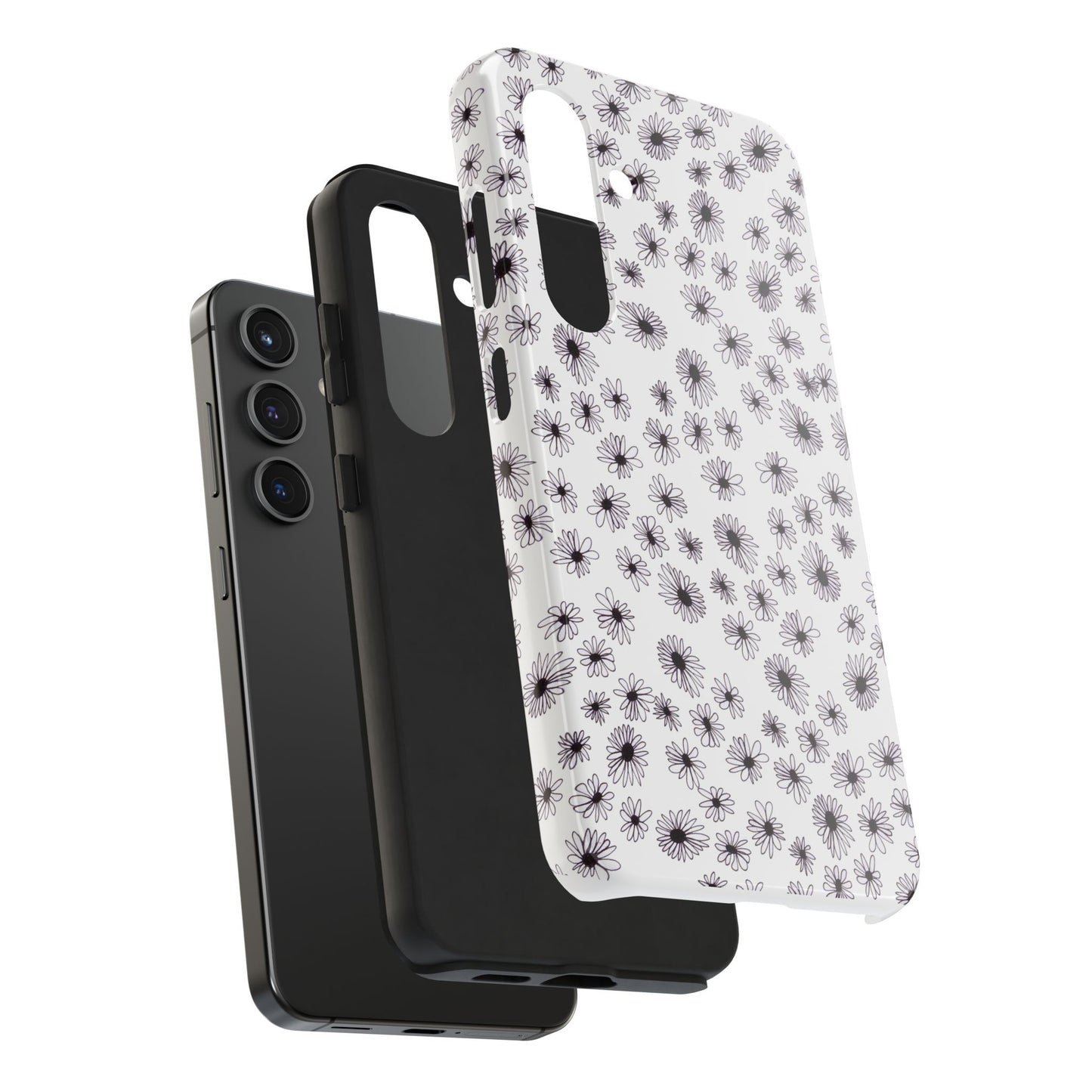 Random Daisy White / Black Phone Case