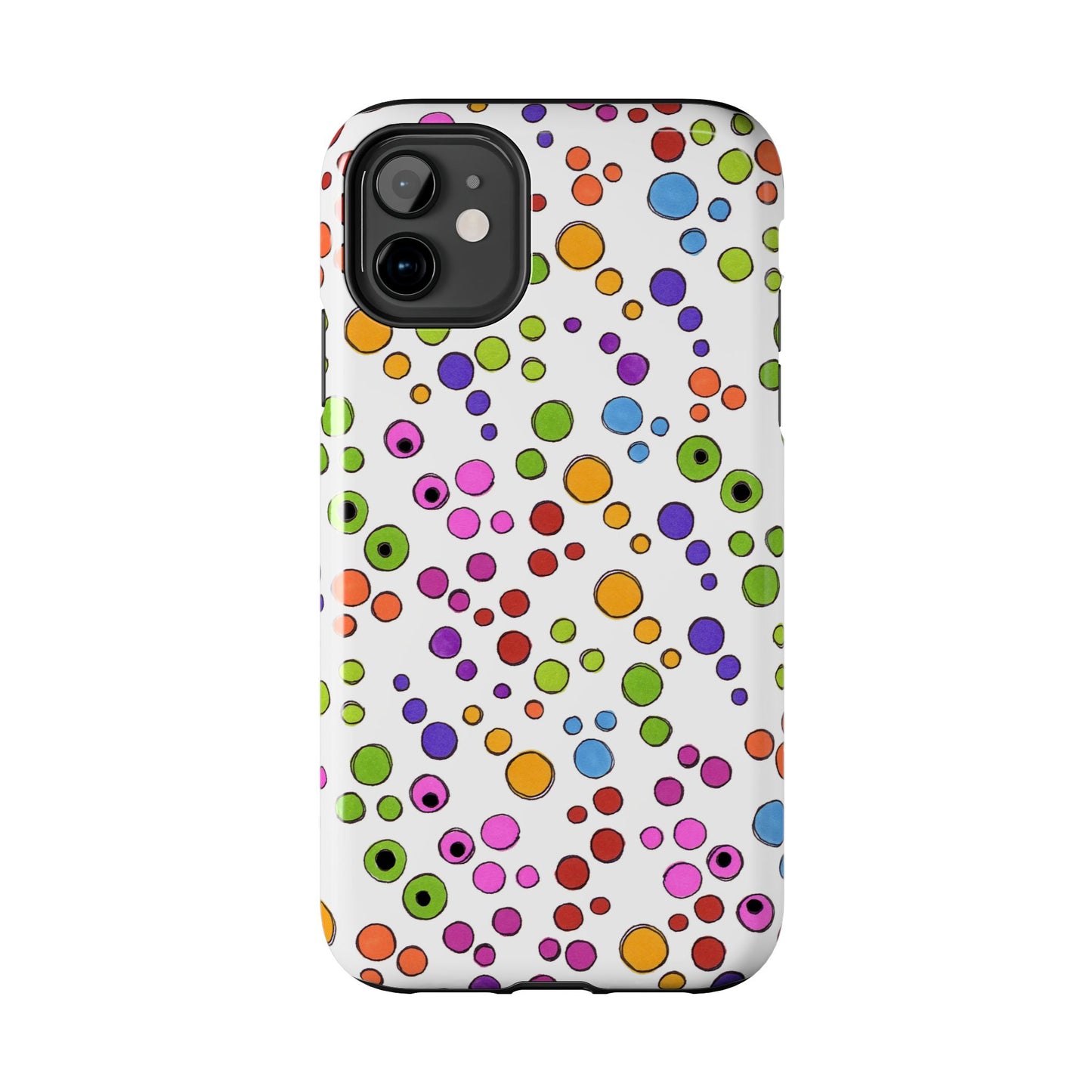 Dog Dots White / Multi Phone Case