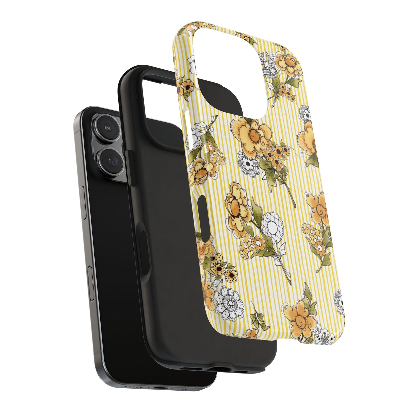 Bee Floral White / Yellow Phone Case