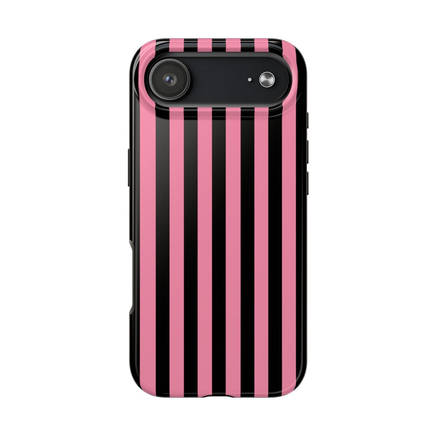 Vertical Stripe Pink / Black Phone Case