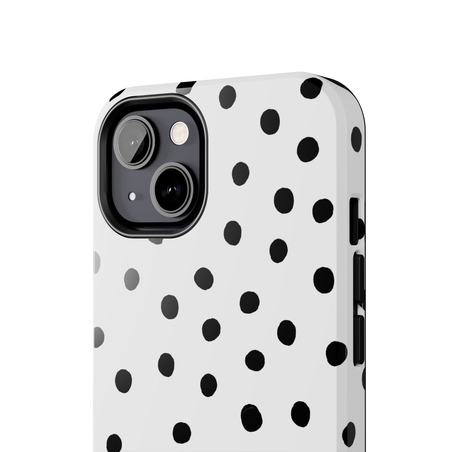 Dot White / Black Phone Case