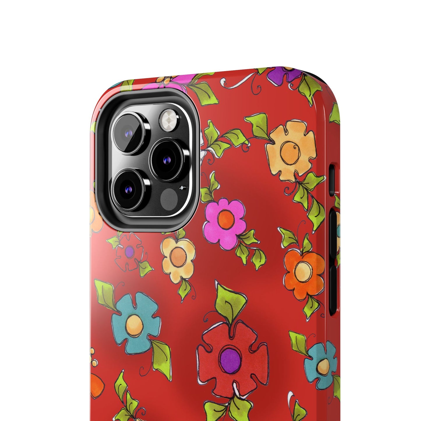 Happy Blooms Red Phone Case