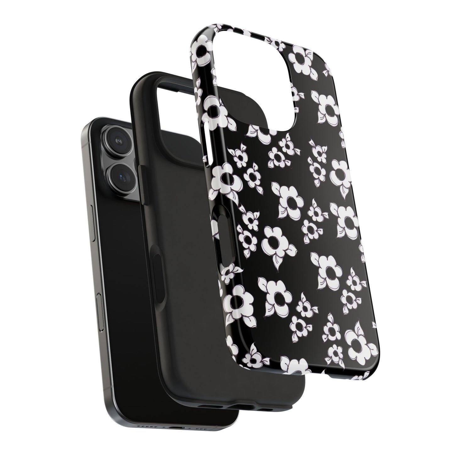 Daisy Cluster Black / White Phone Case