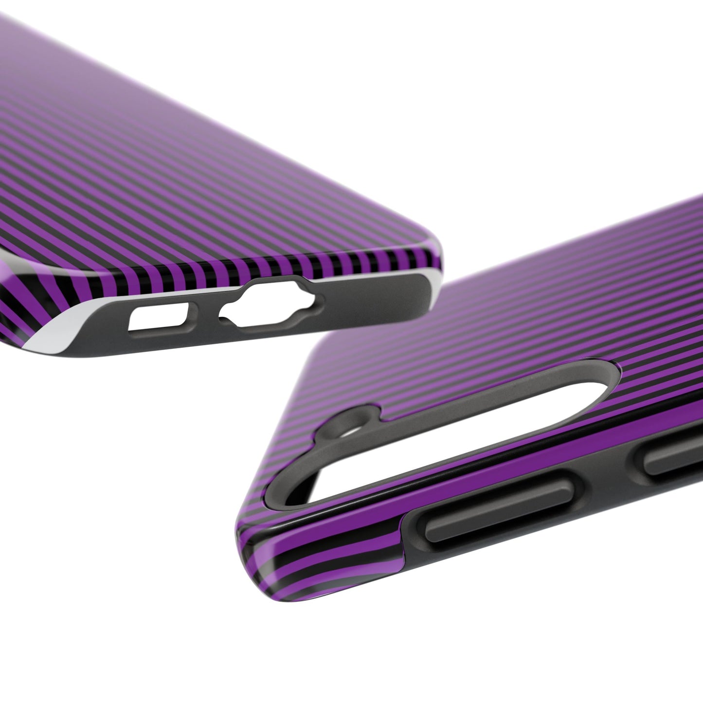 Stripe Purple / Black Phone Case