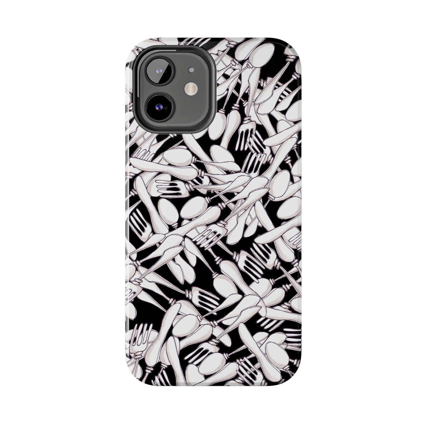 Silverware Wars Black Phone Case