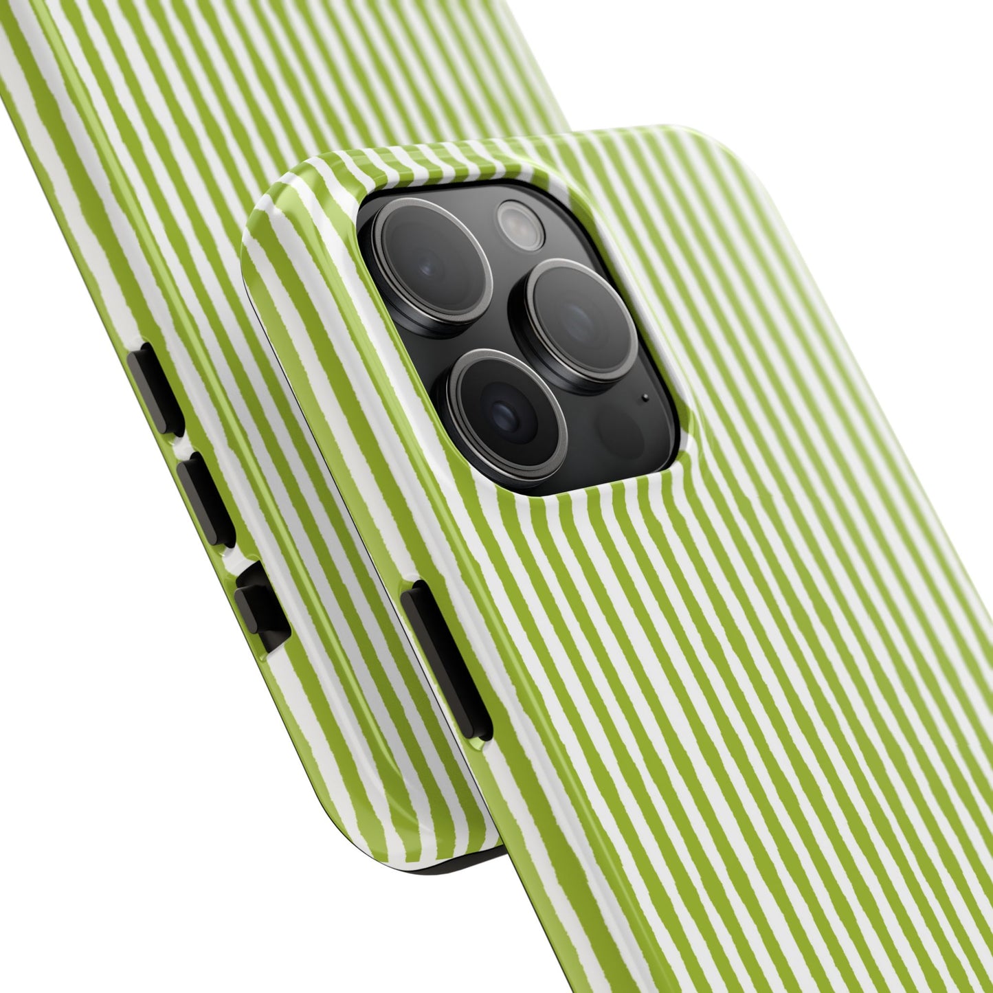 Lazy Stripe Green / White Phone Case