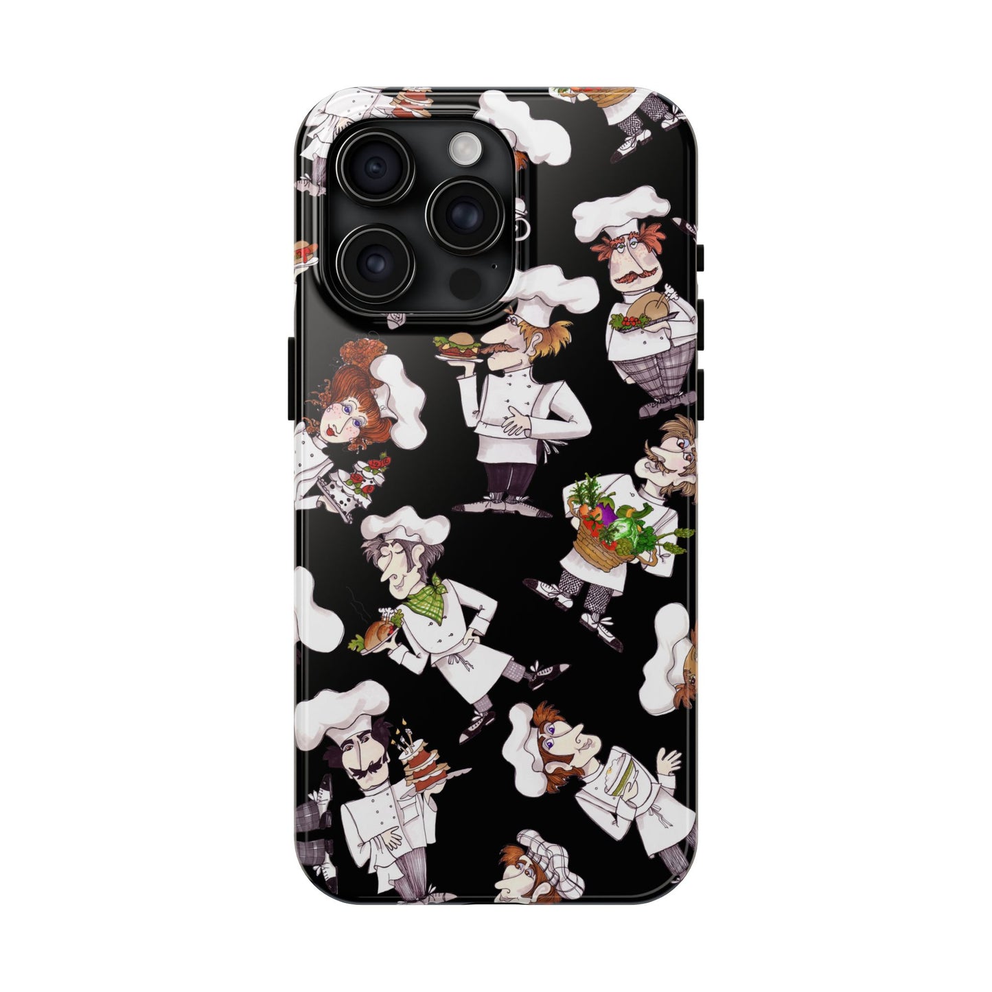 Tossed Chefs Black Phone Case