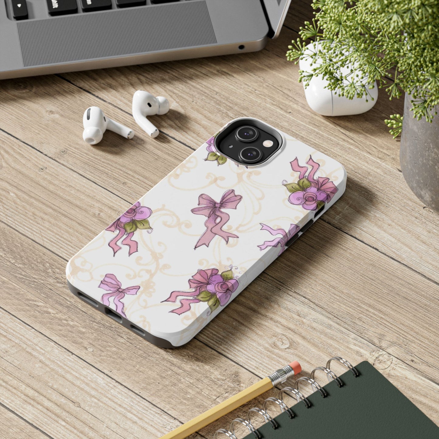 Flower Model Bow Flowers Phone Case