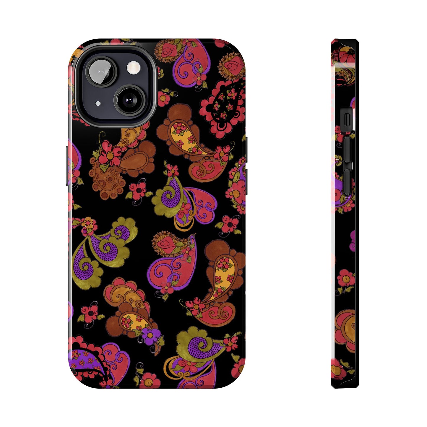 Posie Paisley Black Phone Case