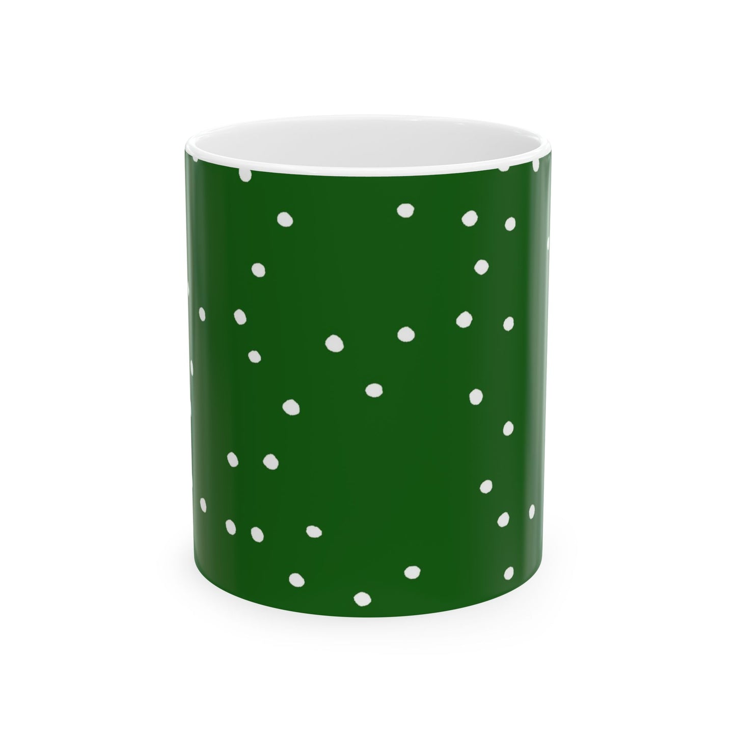 Dinky Dots Dark Green / White Cup