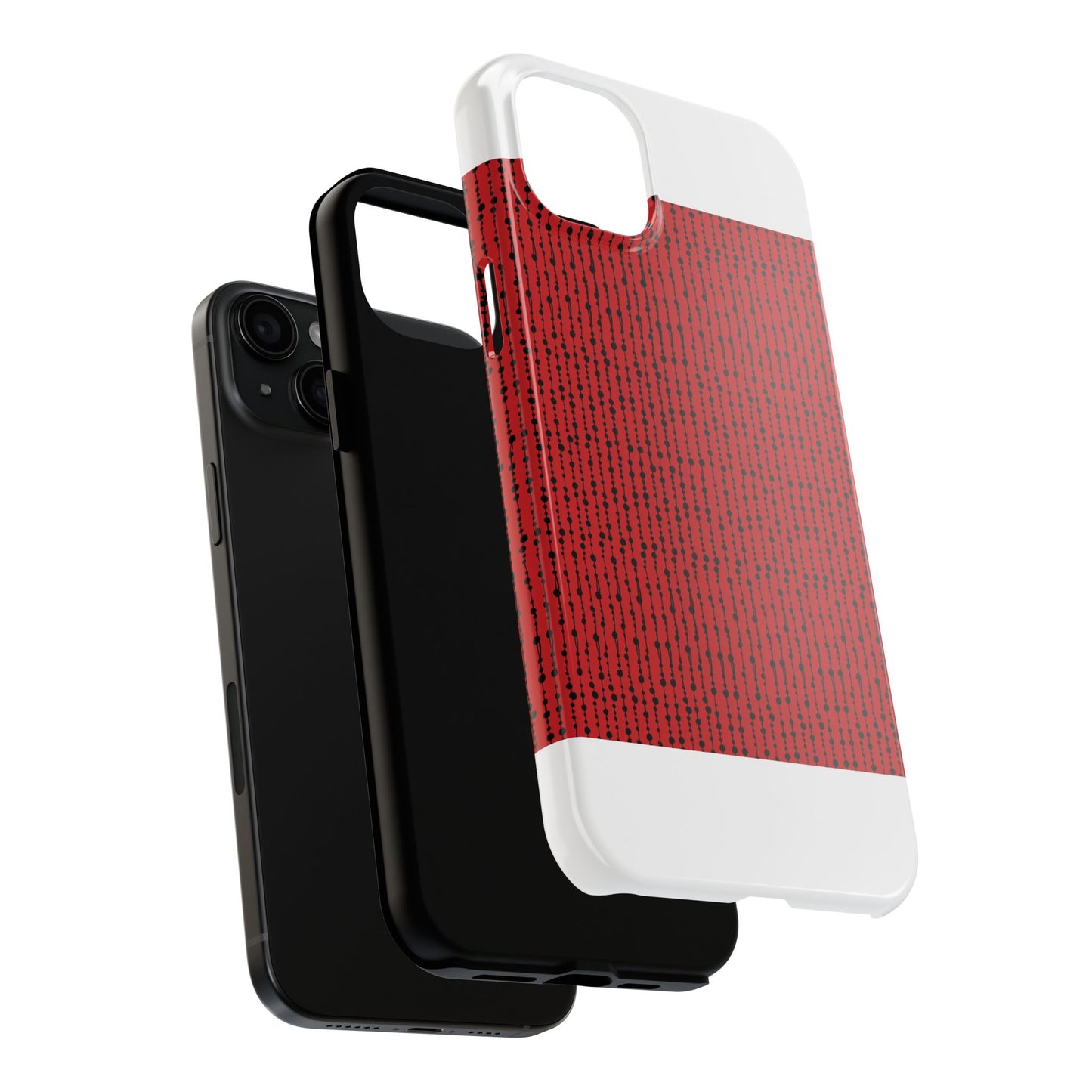 Beaded Curtain Red / Black Phone Case
