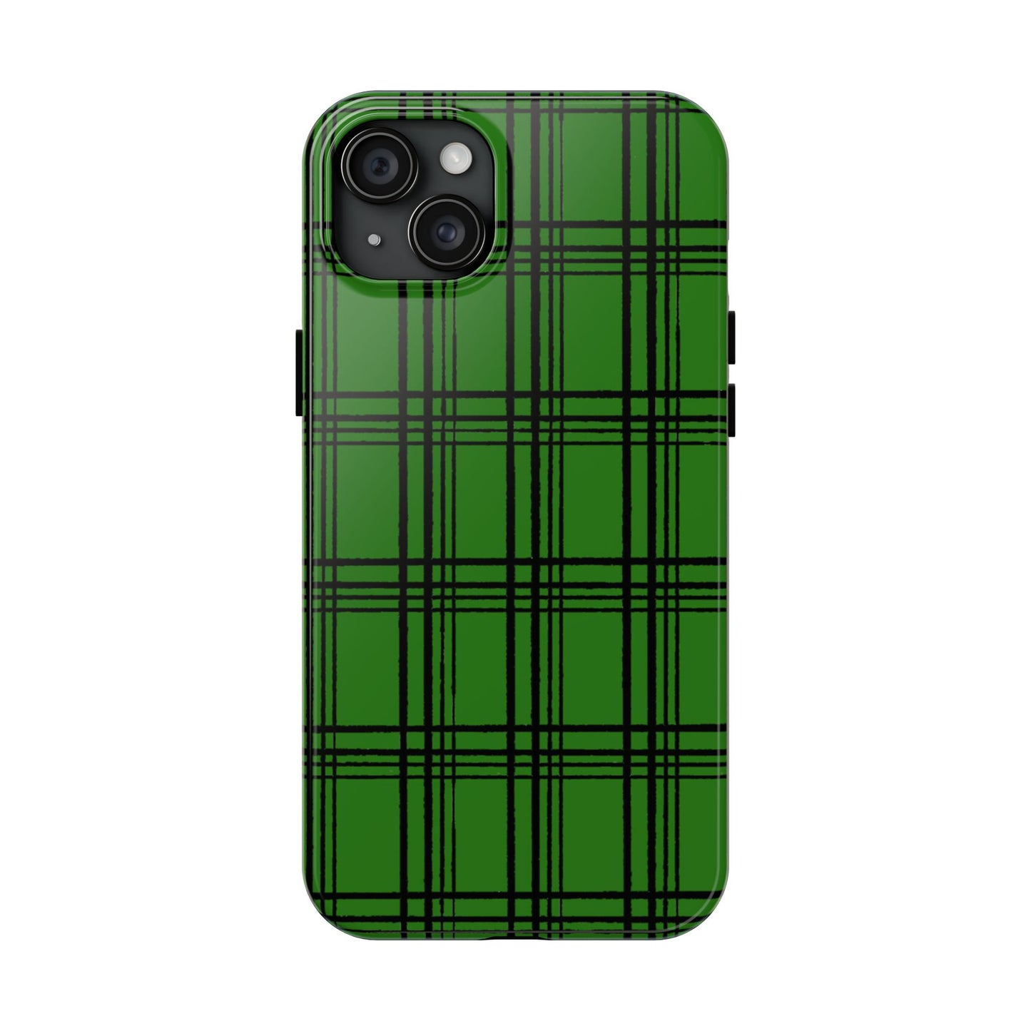 Glad Plaid Green / Black Phone Case