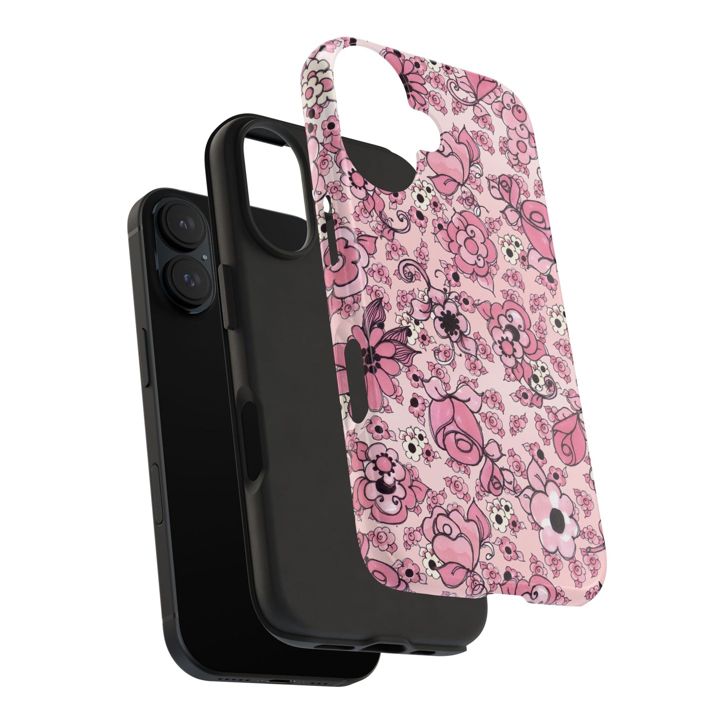 Profuse Posies Pink Phone Case