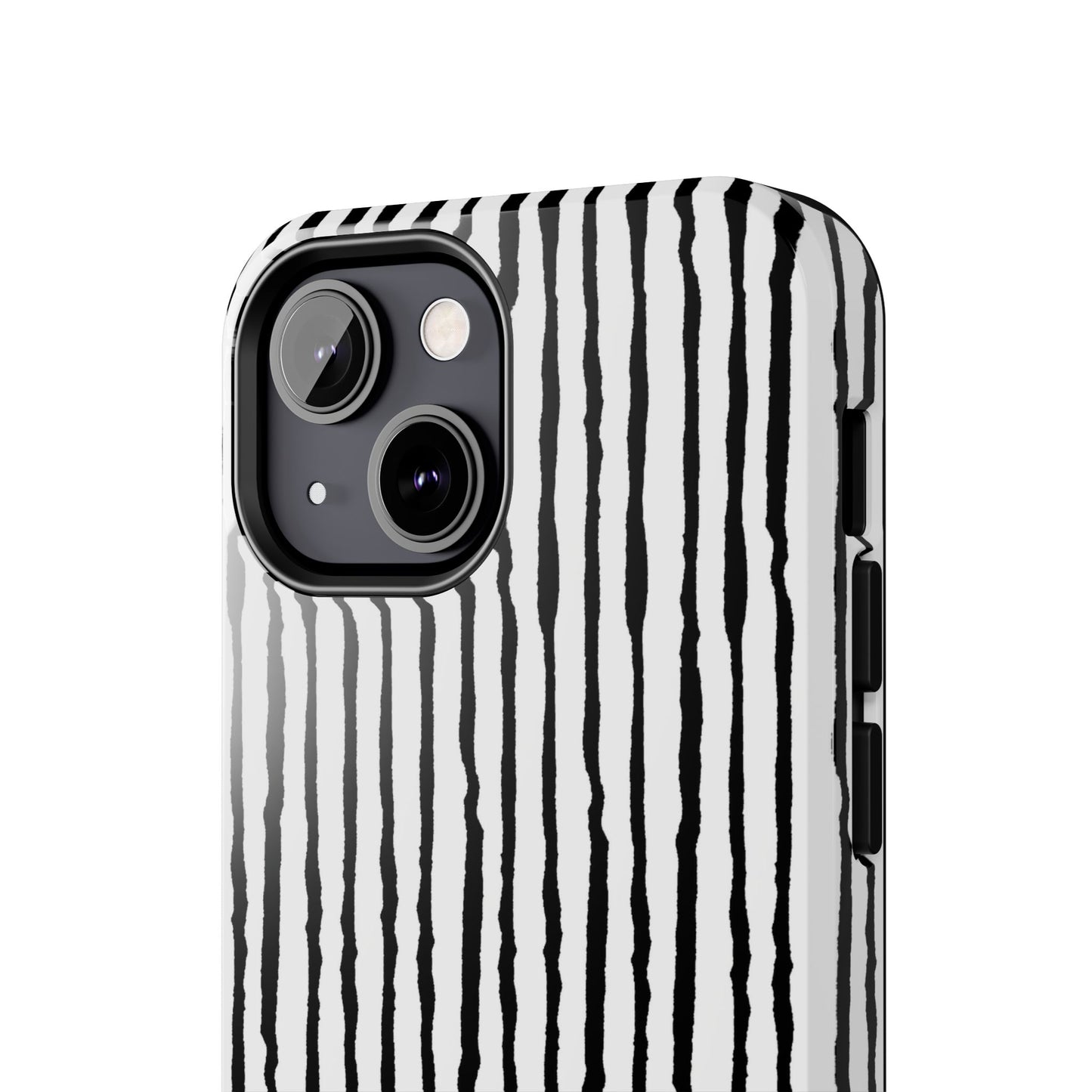 Sorta Stripe White / Black Phone Case