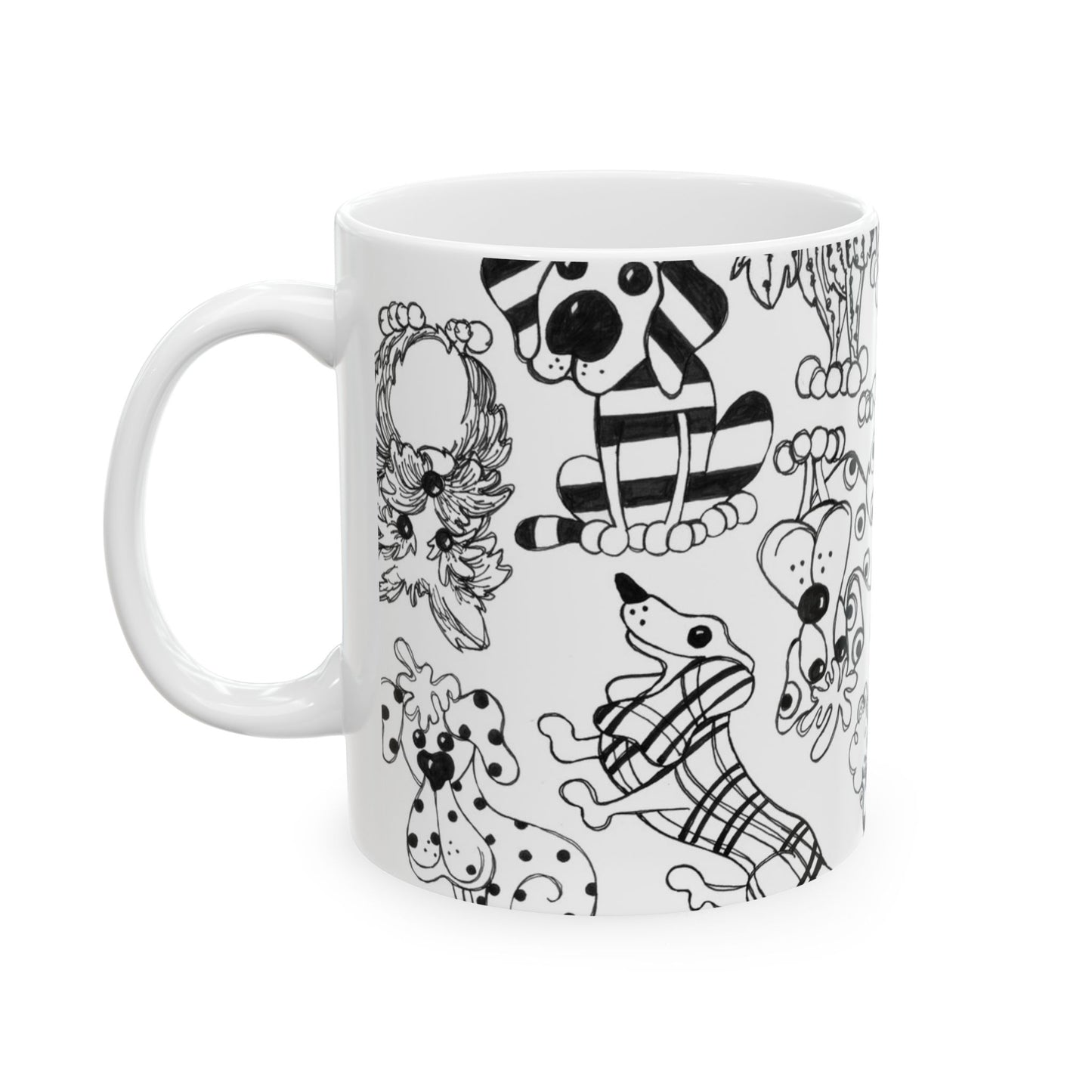 Doodle Dogs White Cup