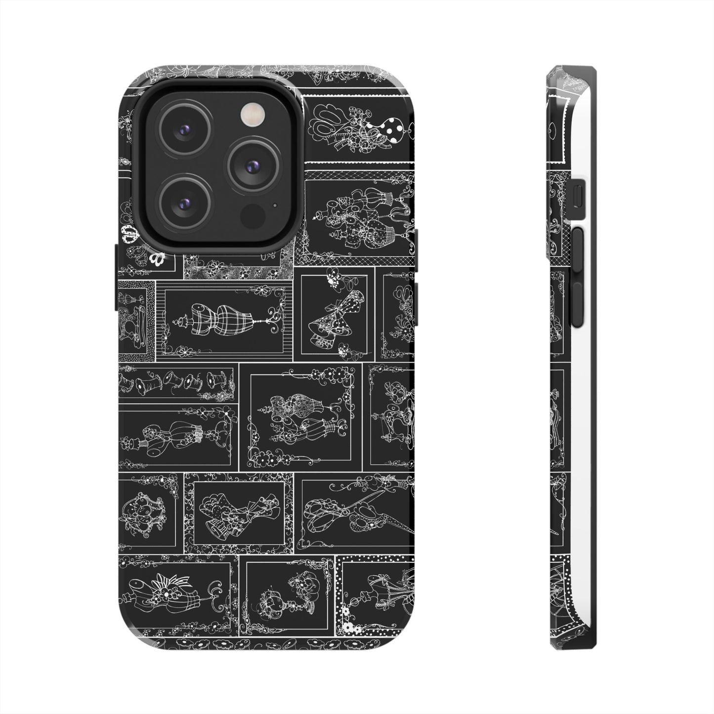 Sew Fancy Black Phone Case