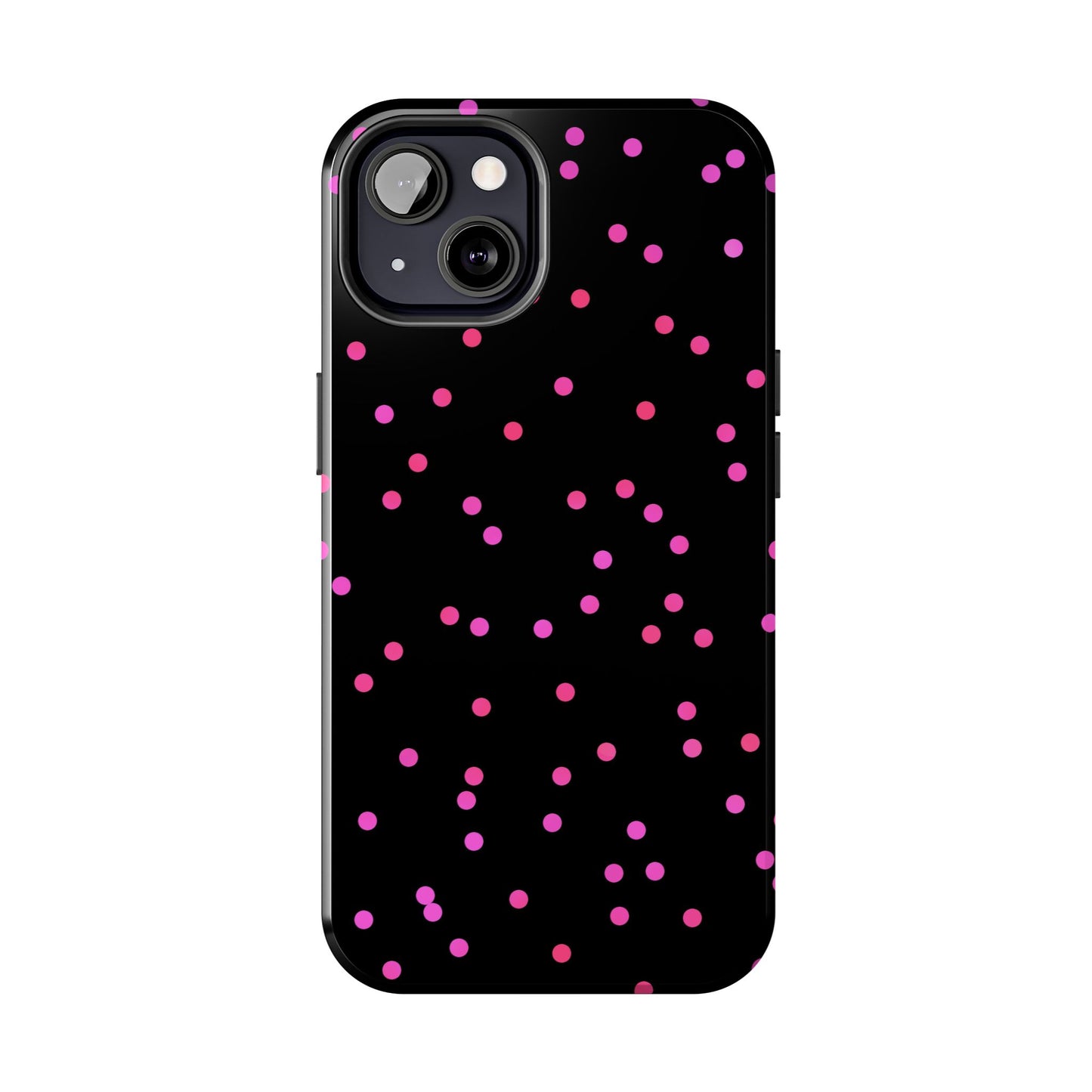 Space Dots Black / Cerise Phone Case