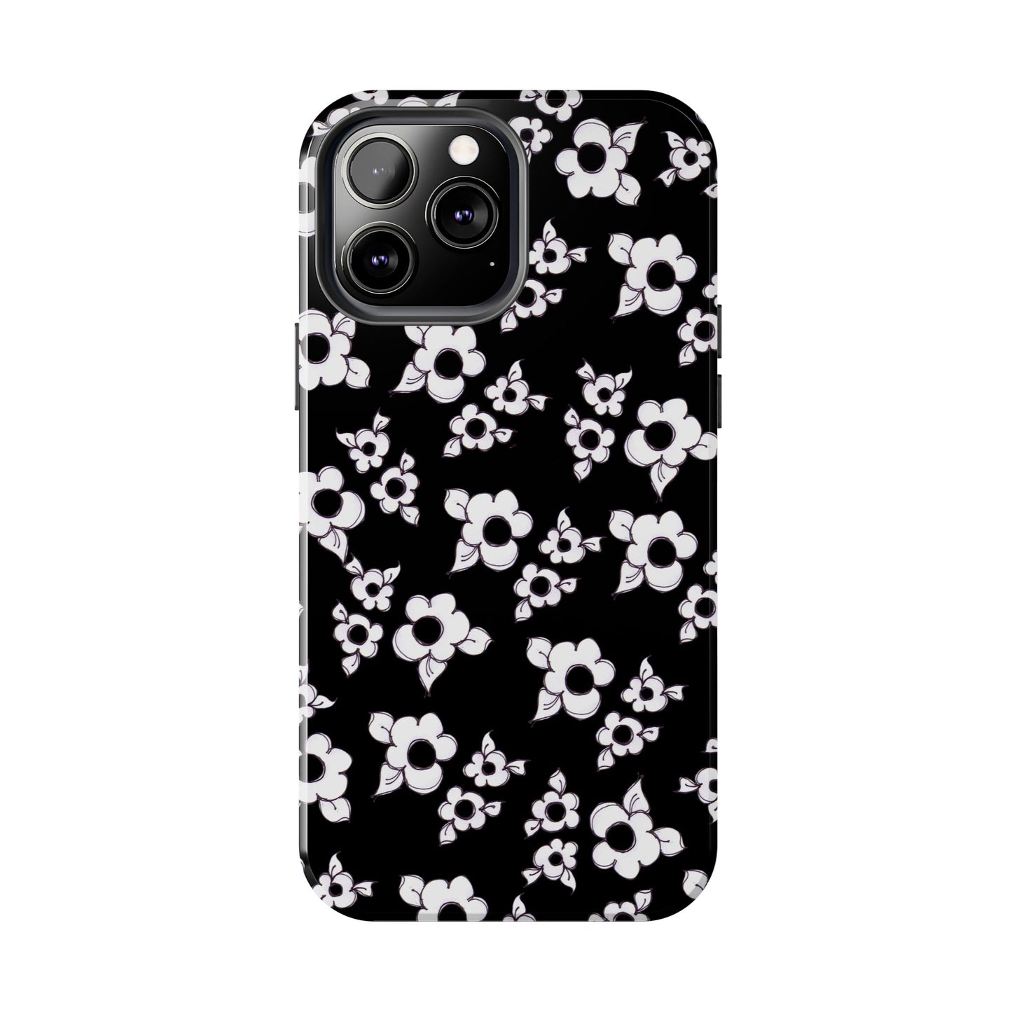 Daisy Cluster Black / White Phone Case