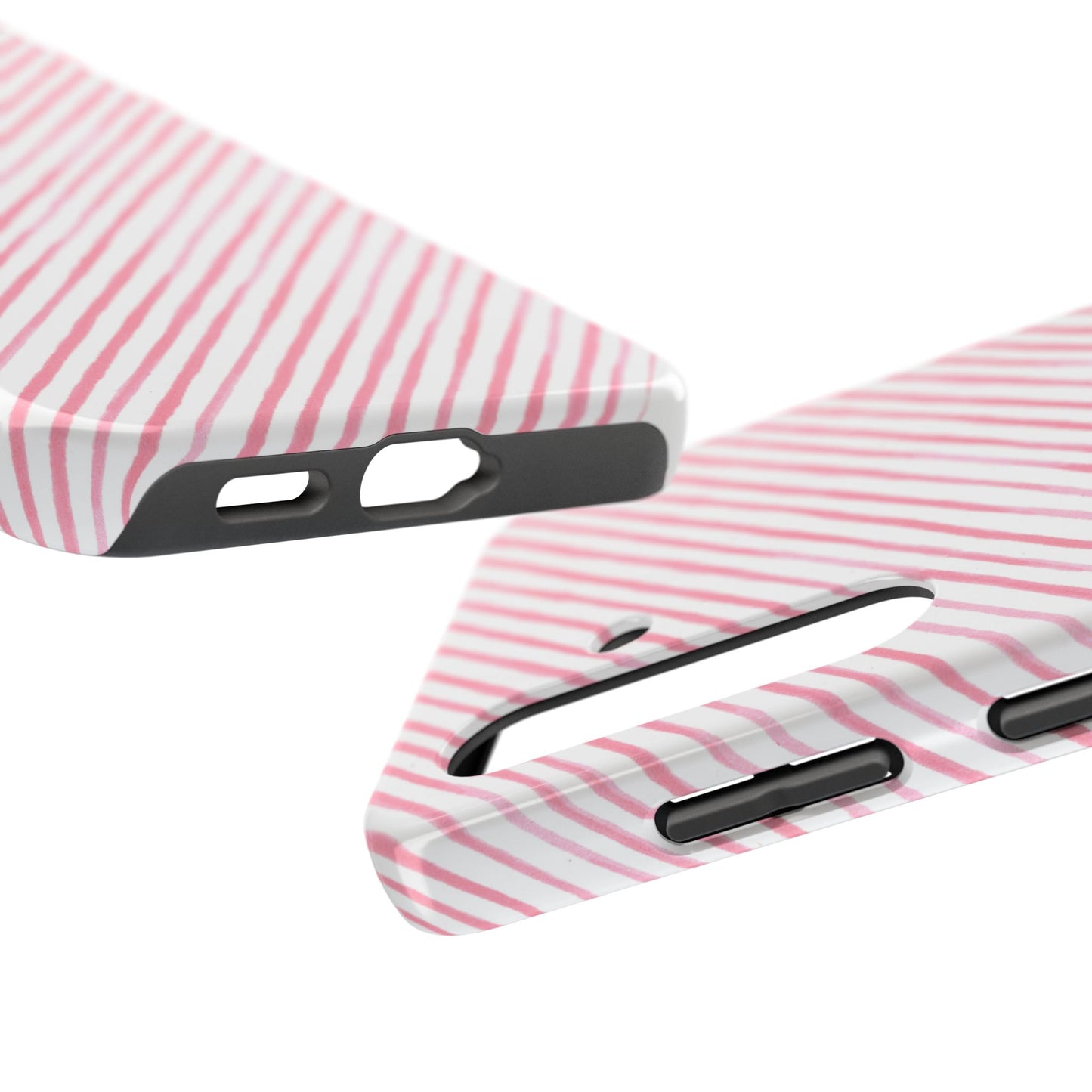 Bias Stripe White / Pink Phone Case