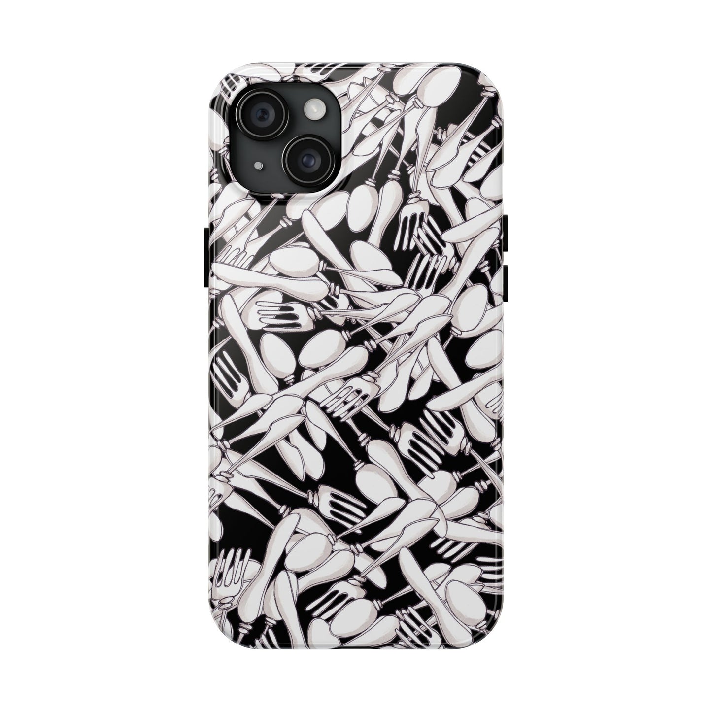 Silverware Wars Black Phone Case
