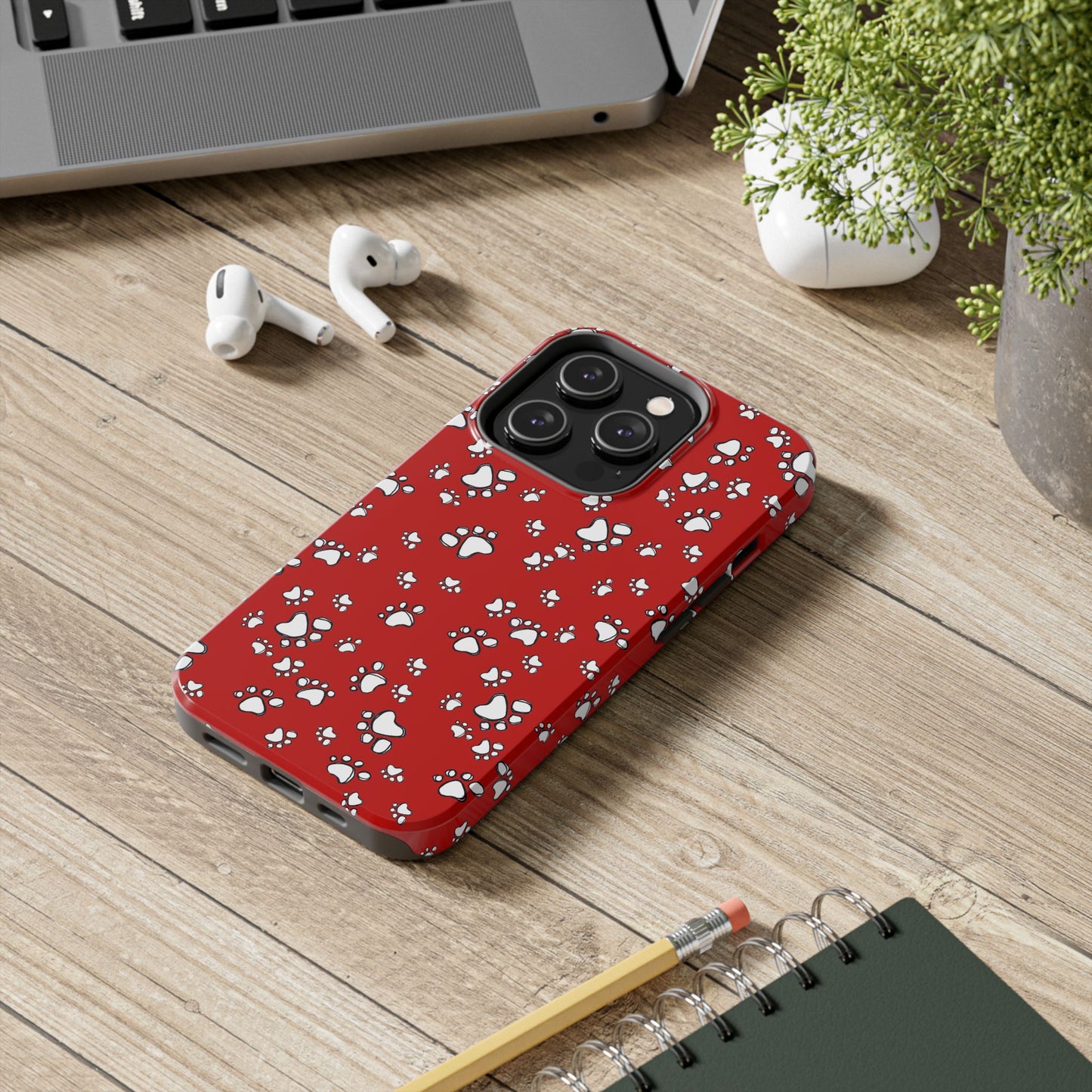 Paw Flakes Red Phone Case