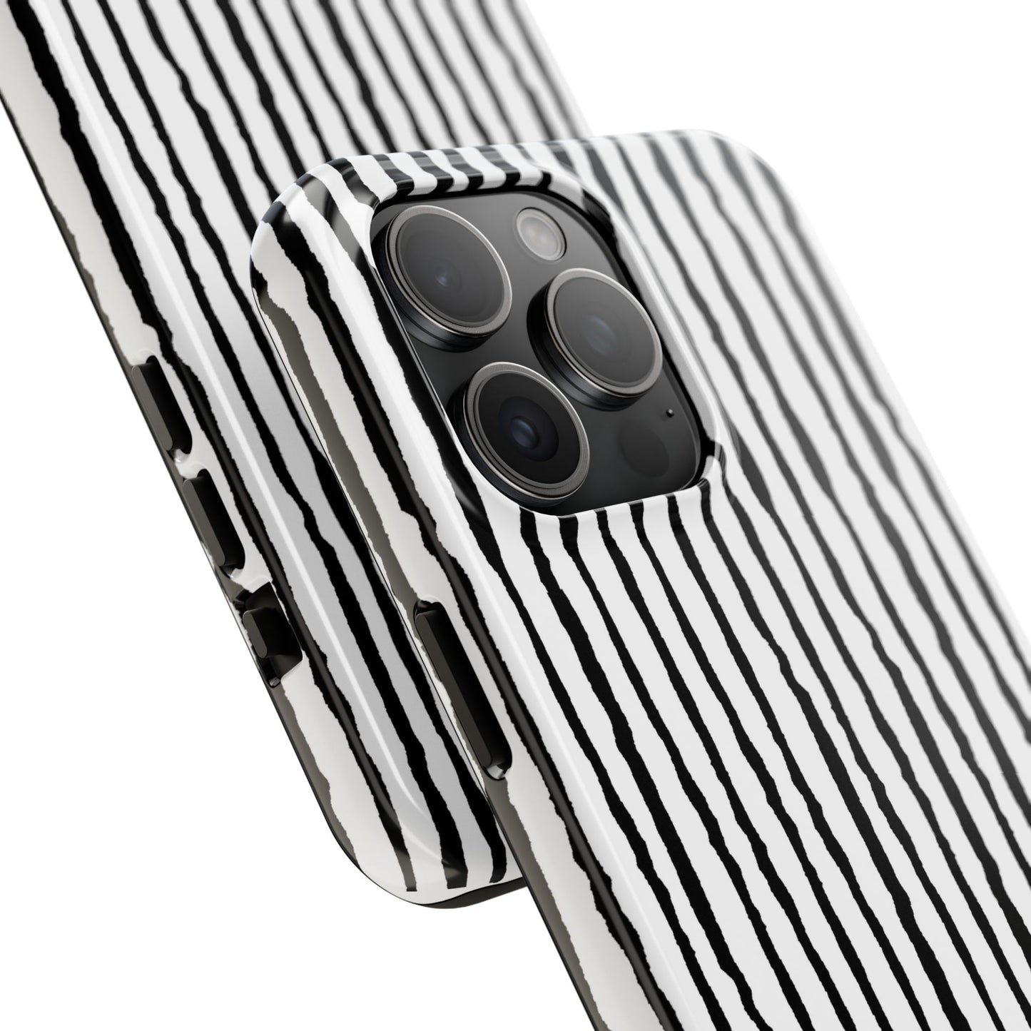 Sorta Stripe White / Black Phone Case