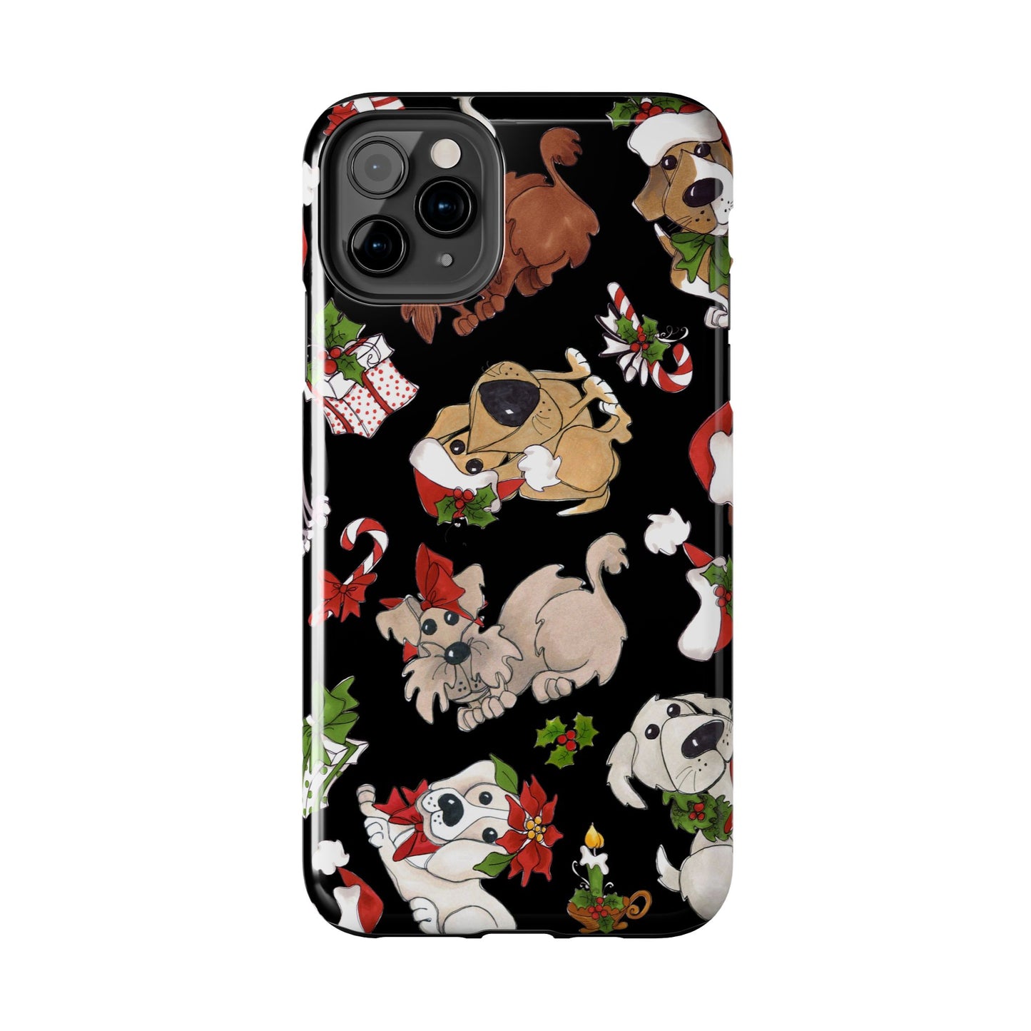 Doggie Toss Black Phone Case