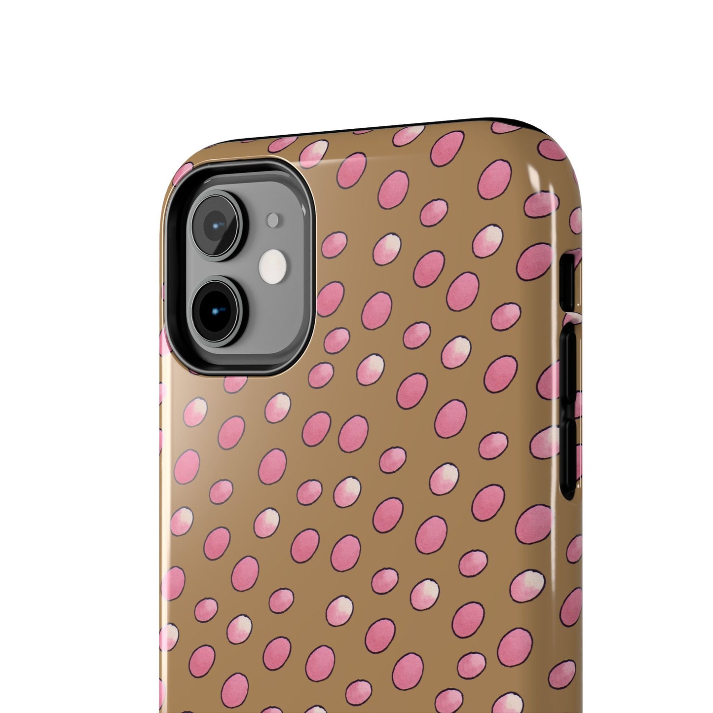 Egg Dots Chocolate / Pink Phone Case