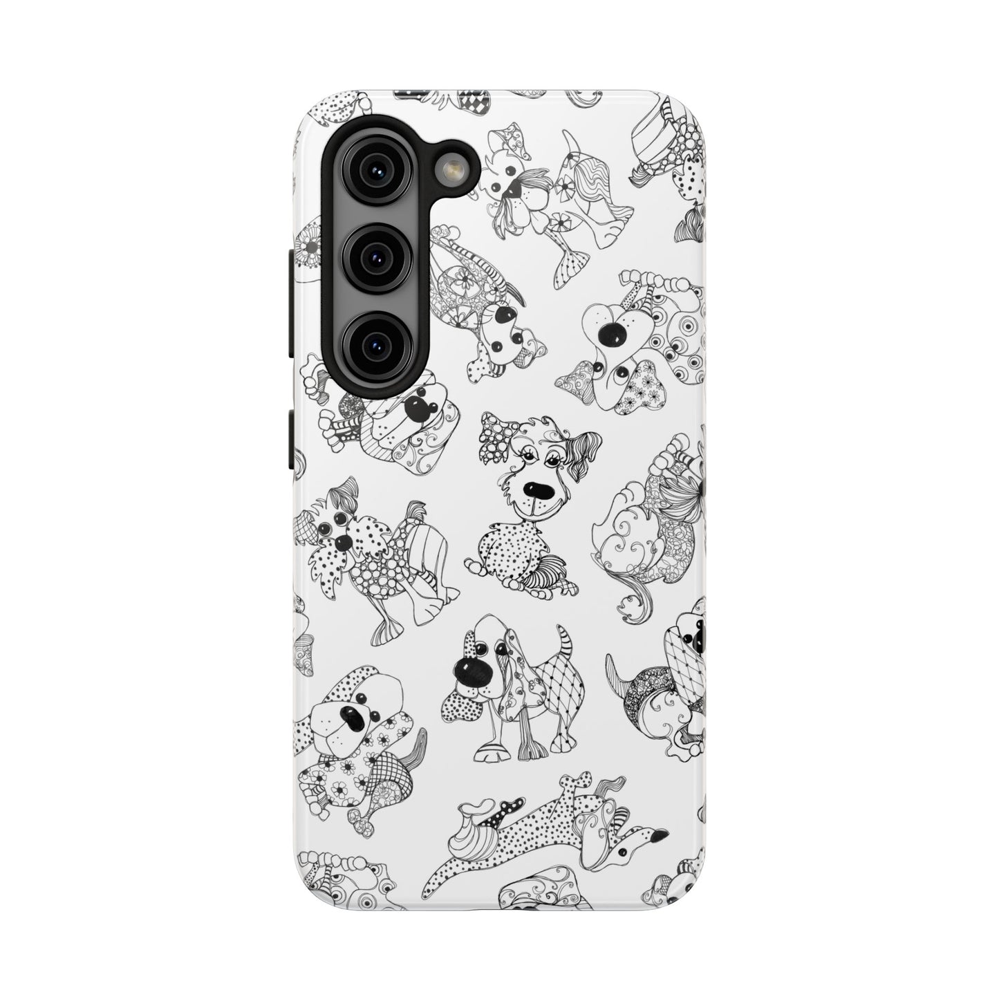 Doodle Dogs White Phone Case