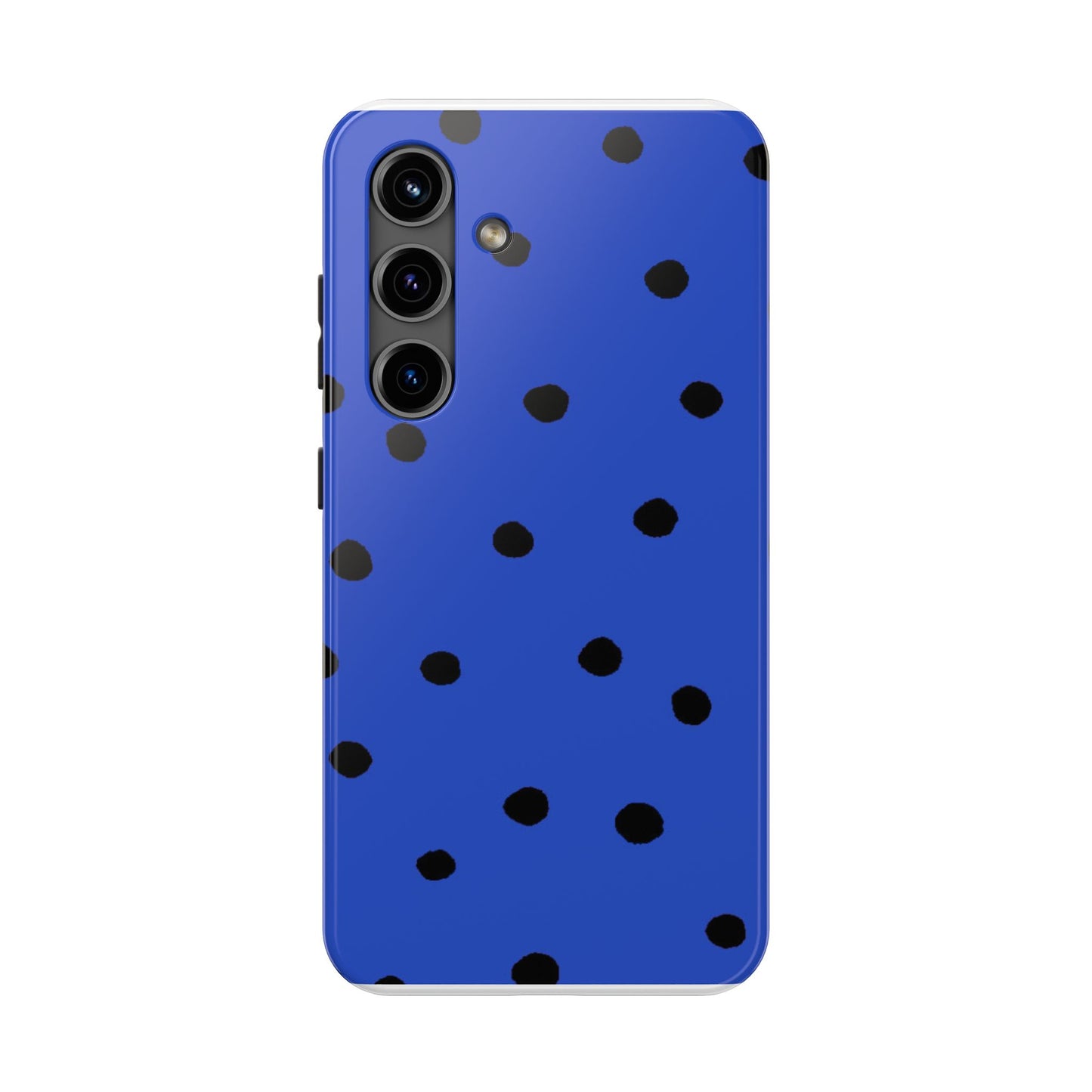 Dinky Dots Blue / Black Phone Case