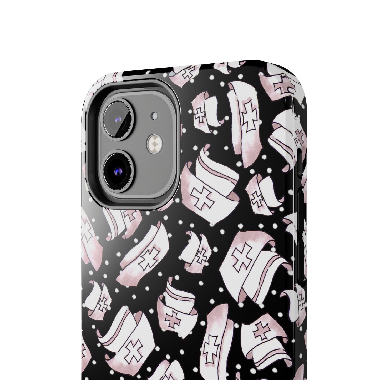 Med Hats Black Phone Case