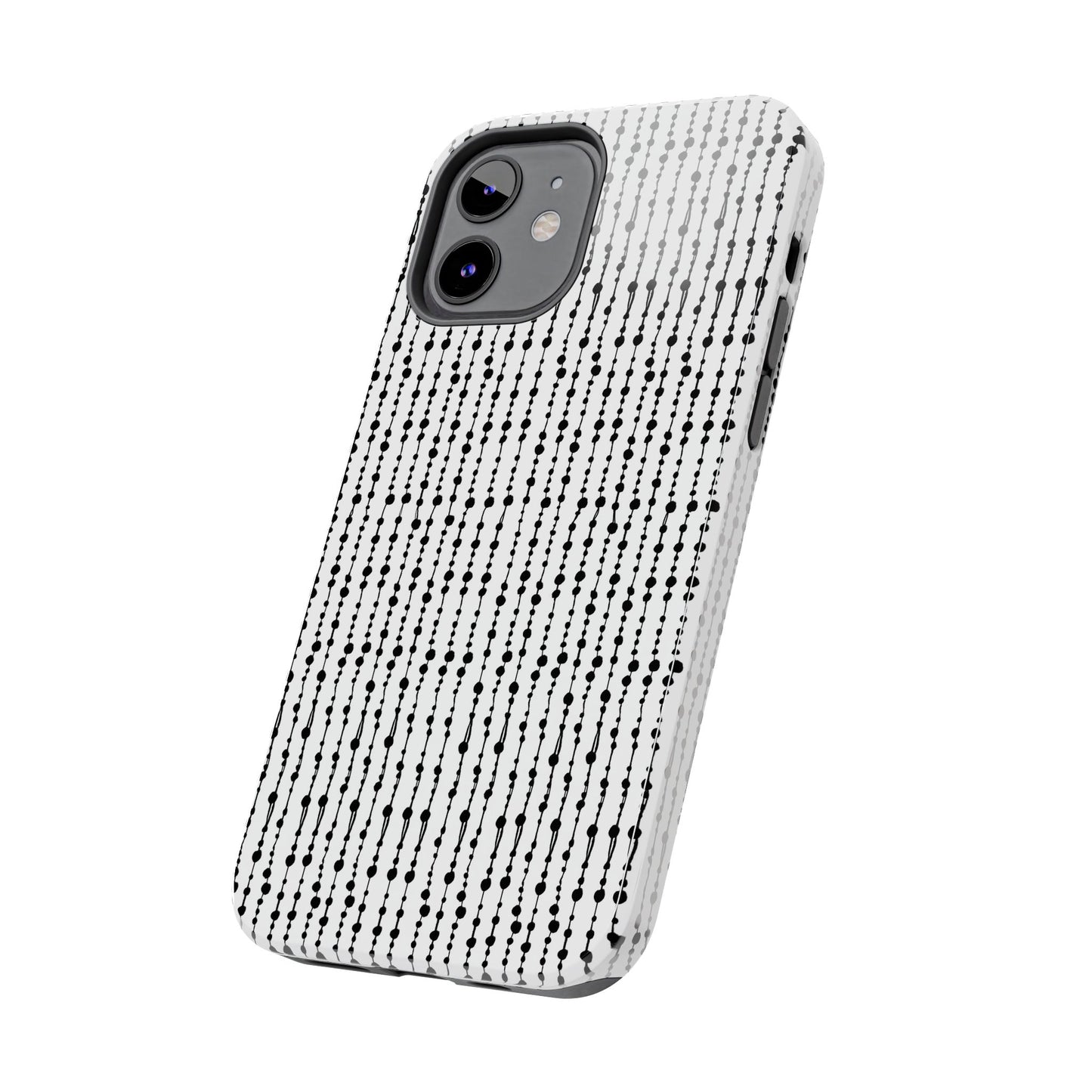 Beaded Curtain White / Black Phone Case