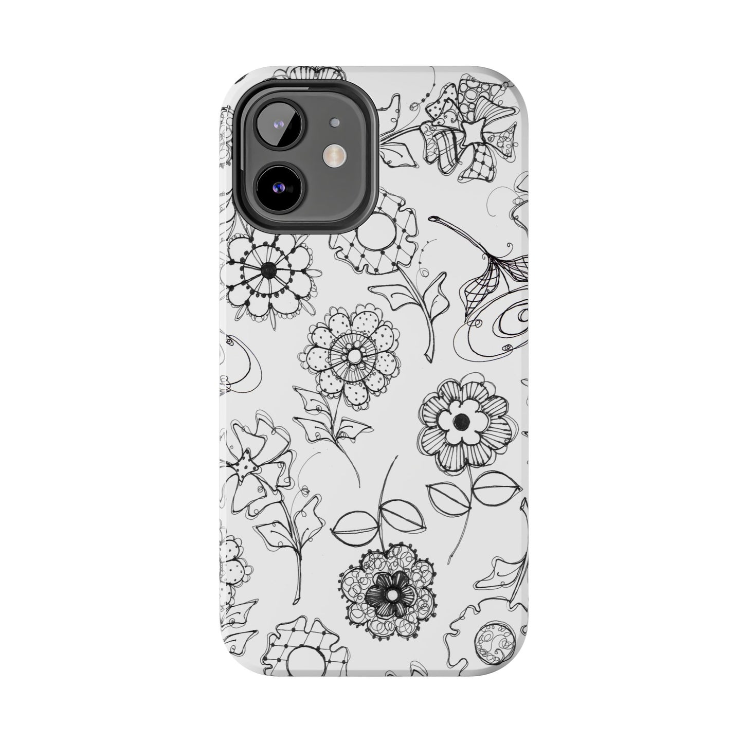 Paper Posies White Phone Case