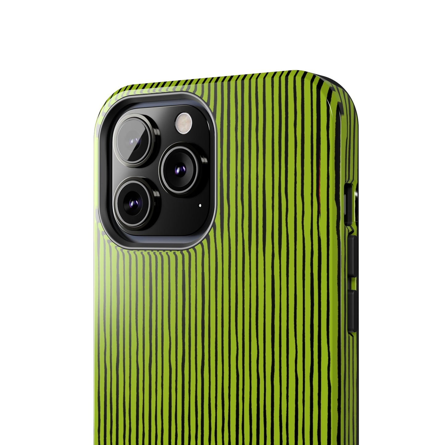 Quirky Pin Stripe Green / Black Phone Case