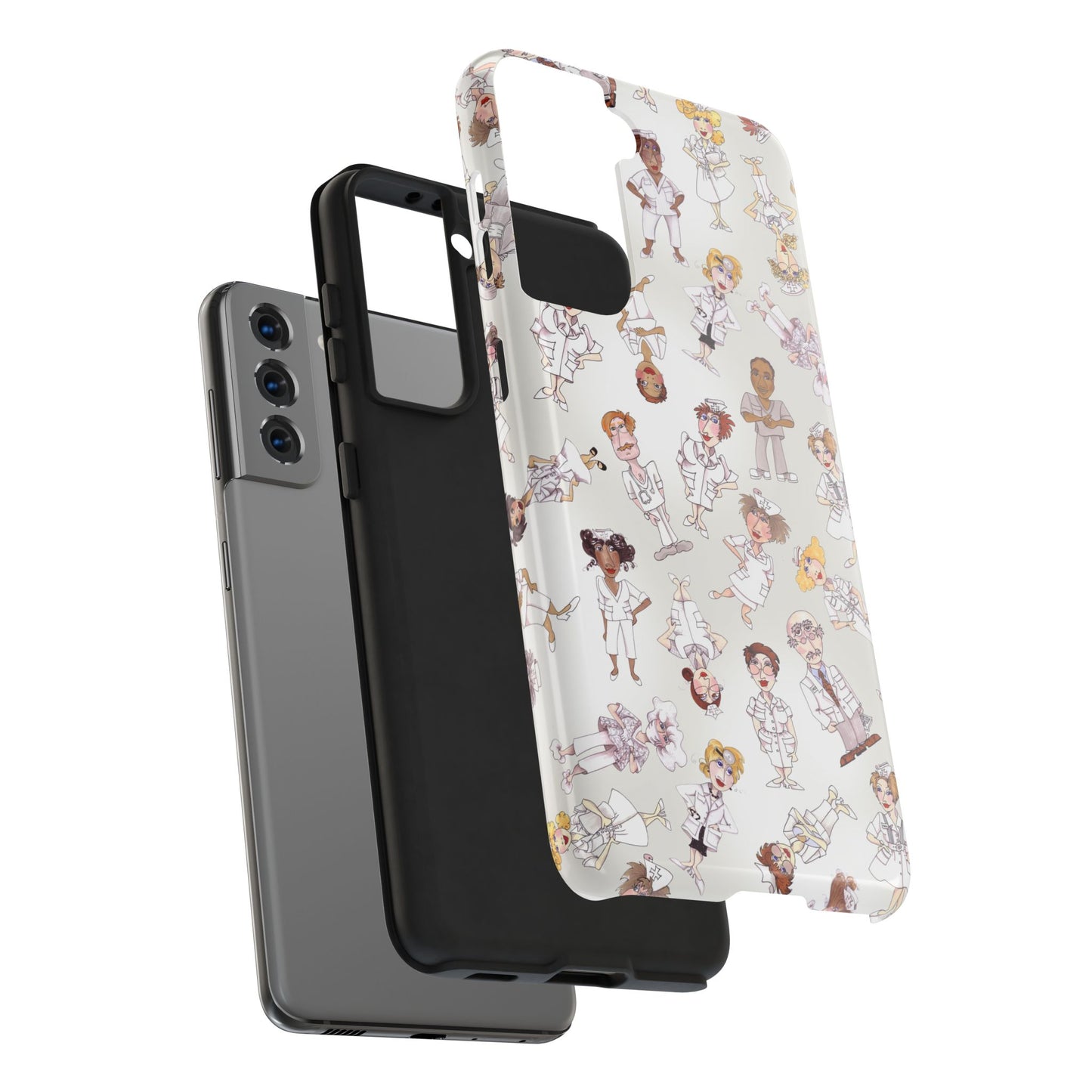Tossed Nurses Gray Phone Case