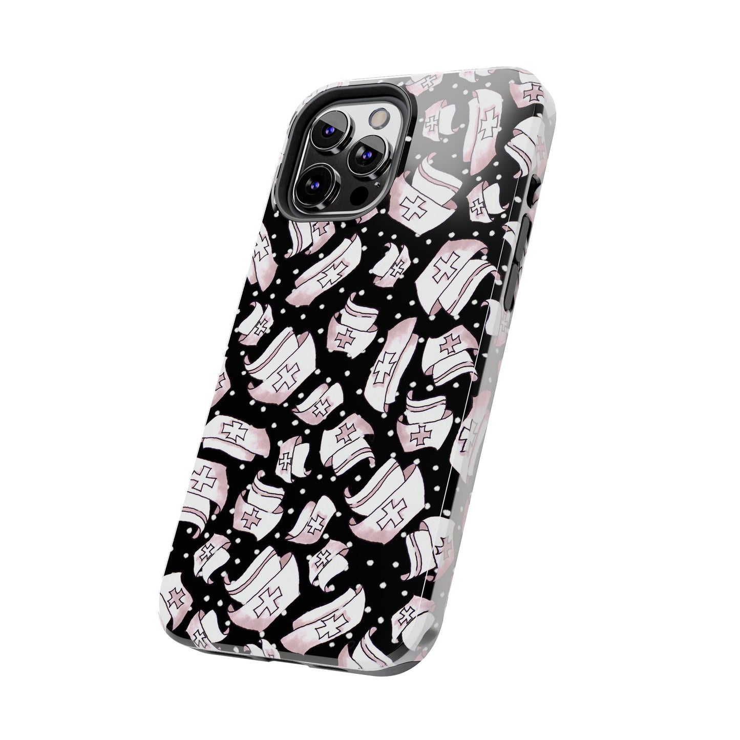 Med Hats Black Phone Case