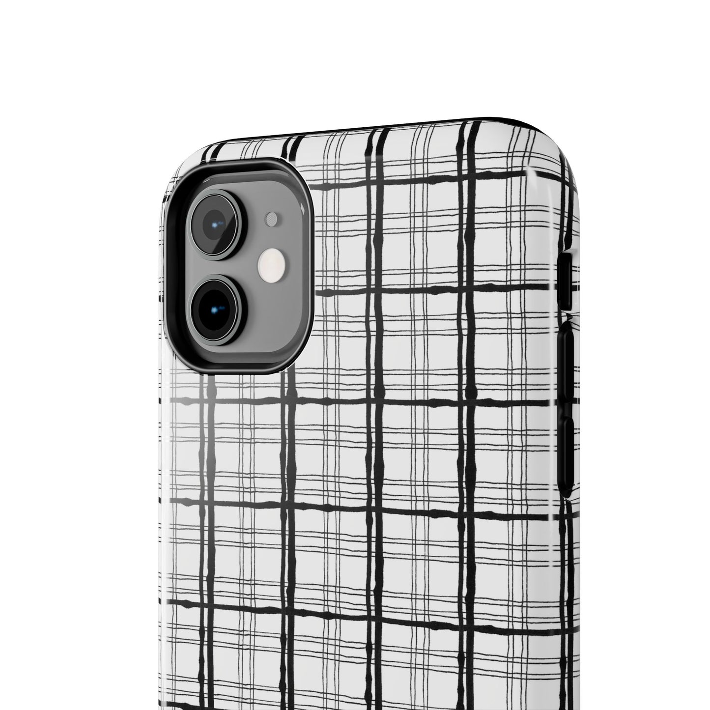 Sophistiplaid White / Black Phone Case