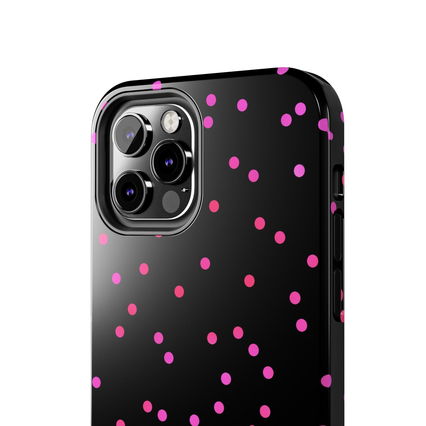 Space Dots Black / Cerise Phone Case