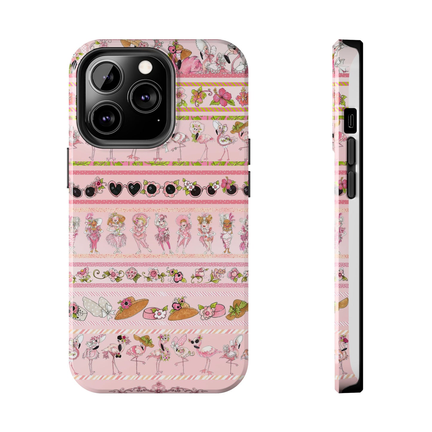 Flam Borders Pink Phone Case